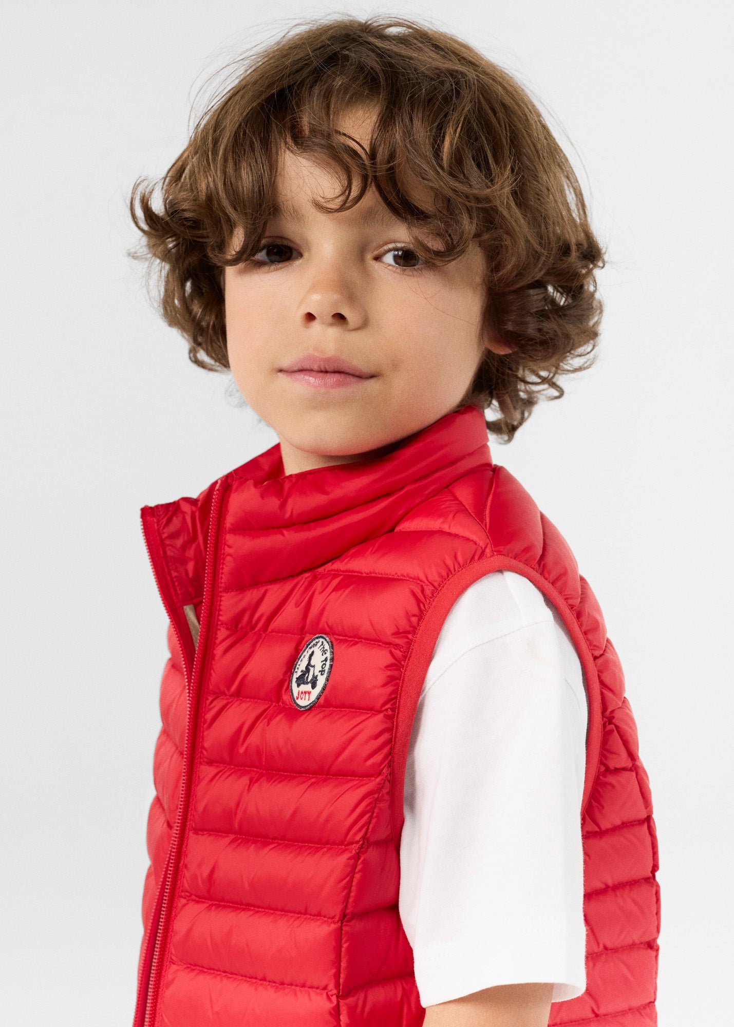 Zoe children's sleeveless puffer jacket JOTT Red
