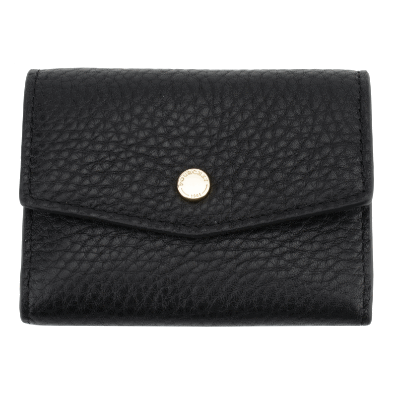Leather coin purse POURCHET Black