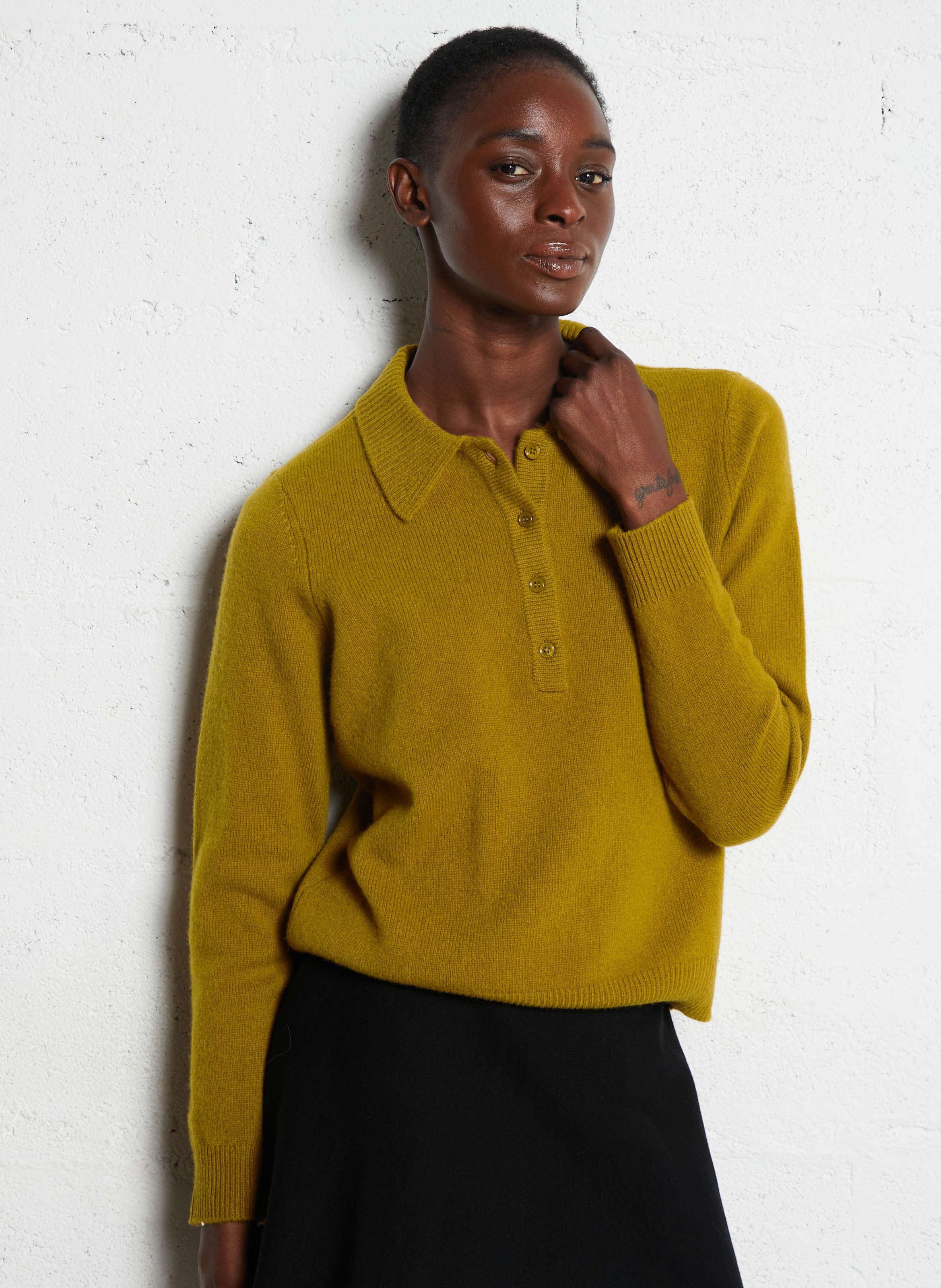 Oversized wool and cashmere polo neck sweater PETITE MENDIGOTE