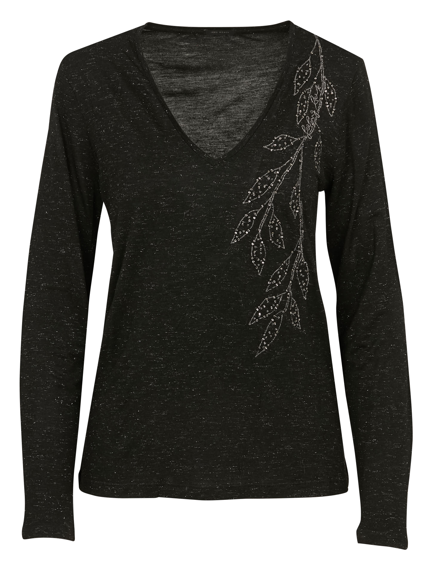 Tee-shirt droit pailleté IKKS Noir