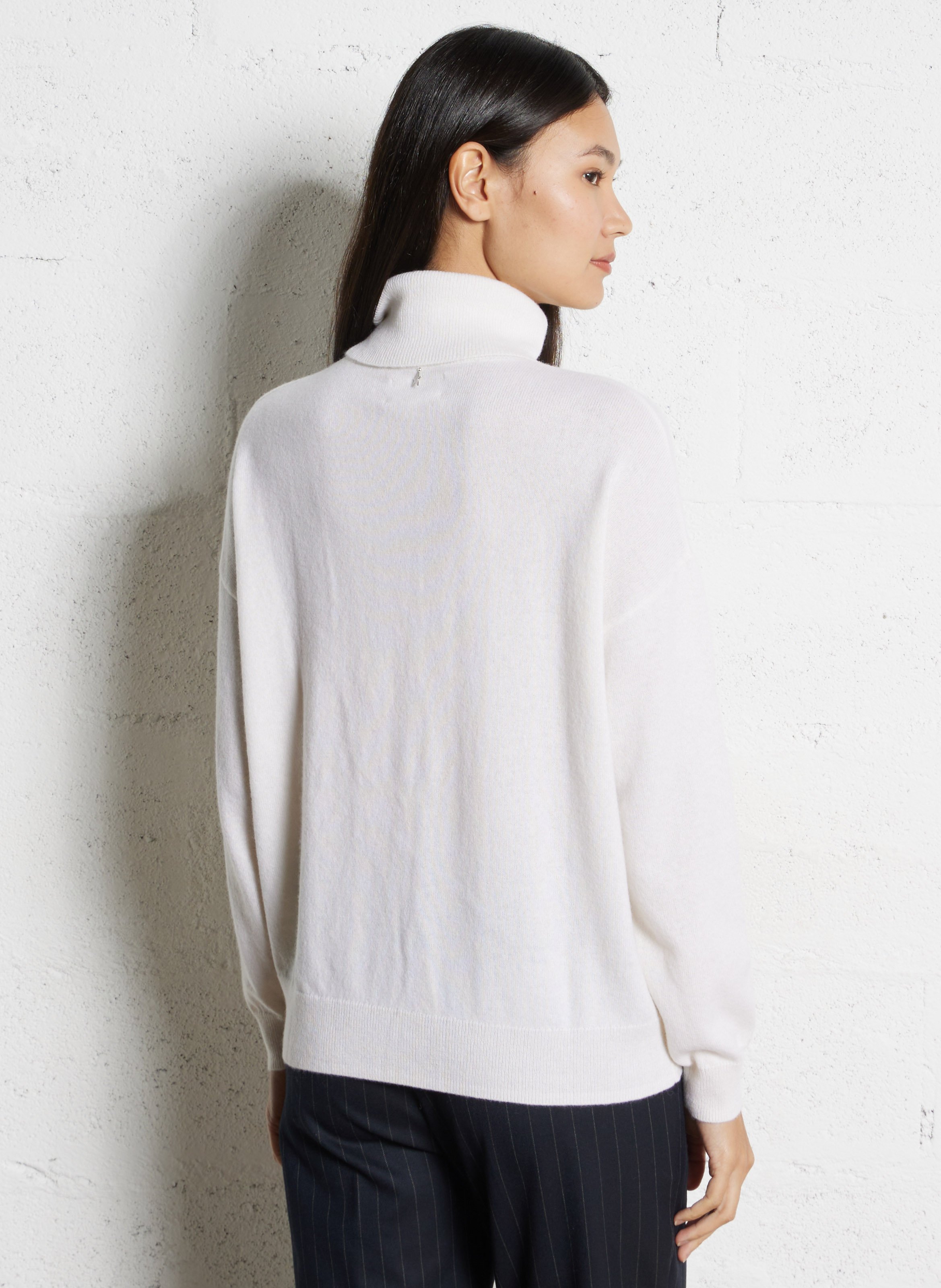 Oversized cashmere turtleneck sweater SUD EXPRESS White