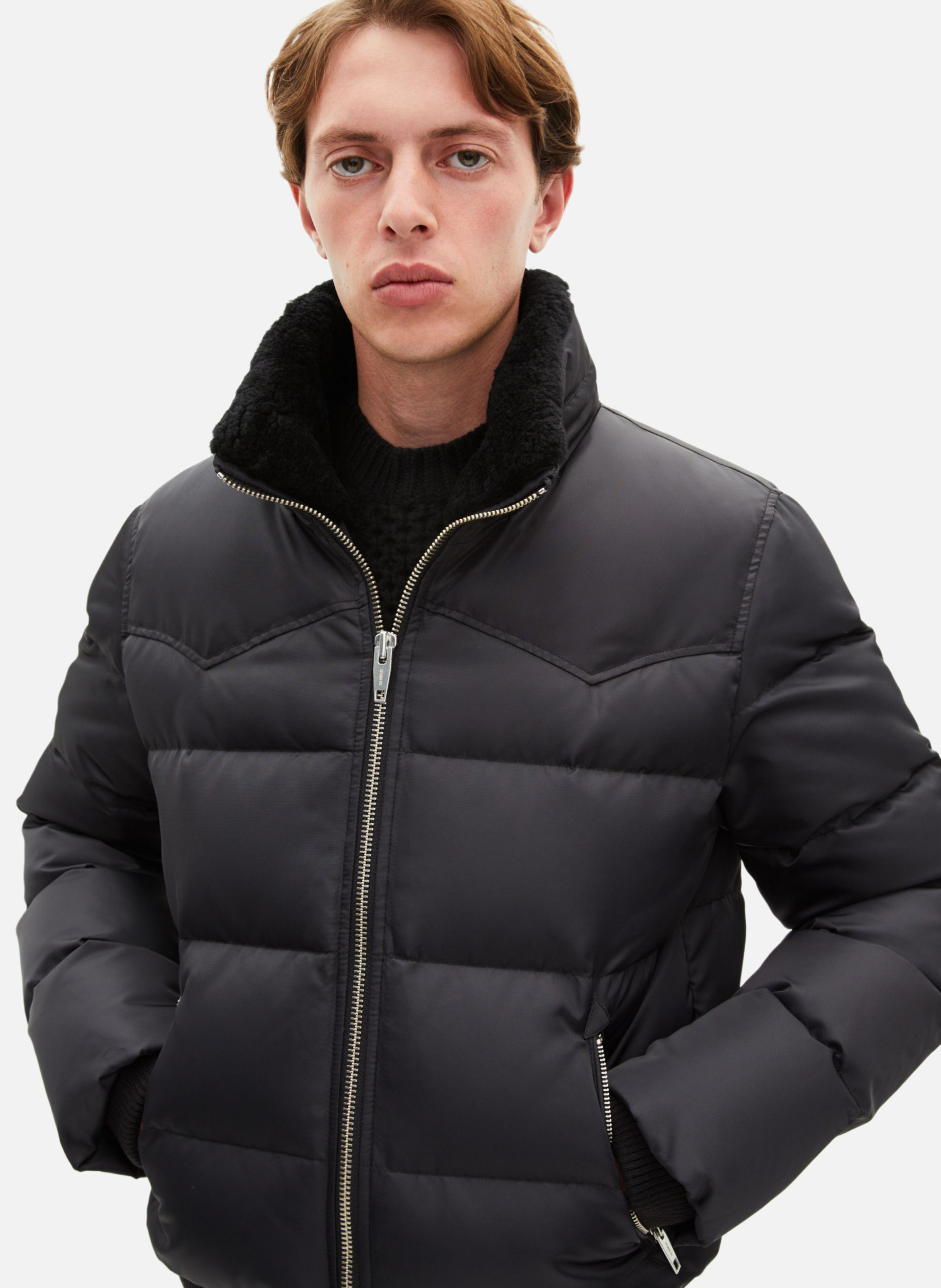 Lightweight quilted padded jacket with high neck THE KOOPLES Grey