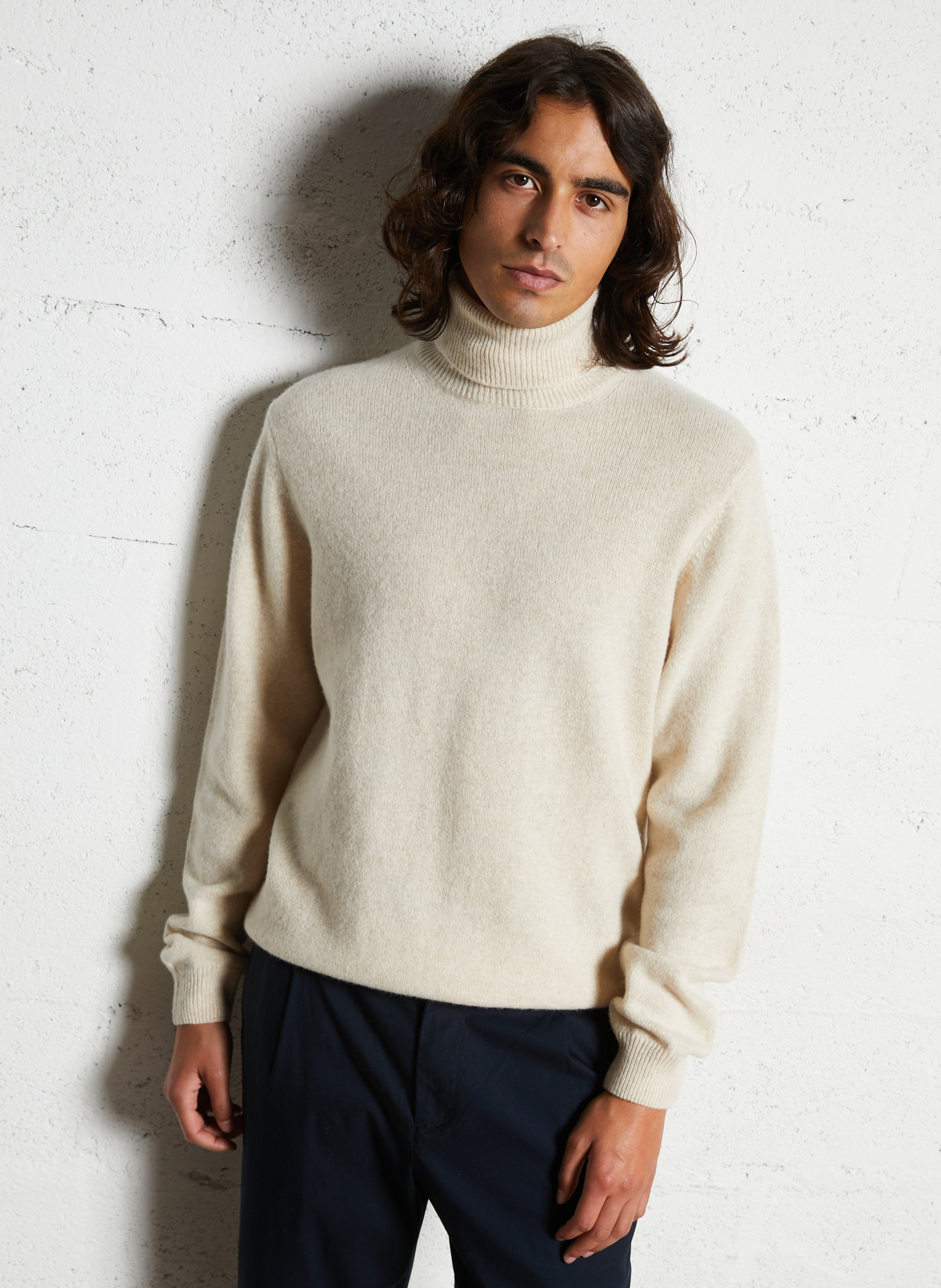 Straight wool-blend polo neck sweater CASUAL FRIDAY