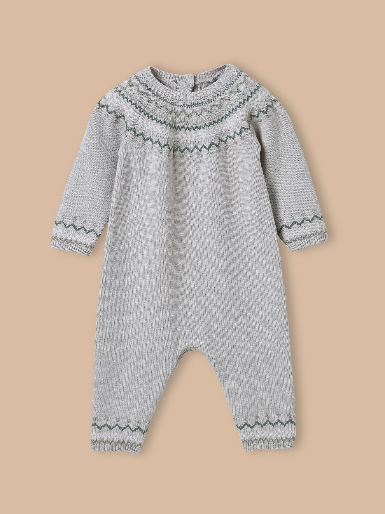 Wool and organic cotton jumpsuit CYRILLUS Grey