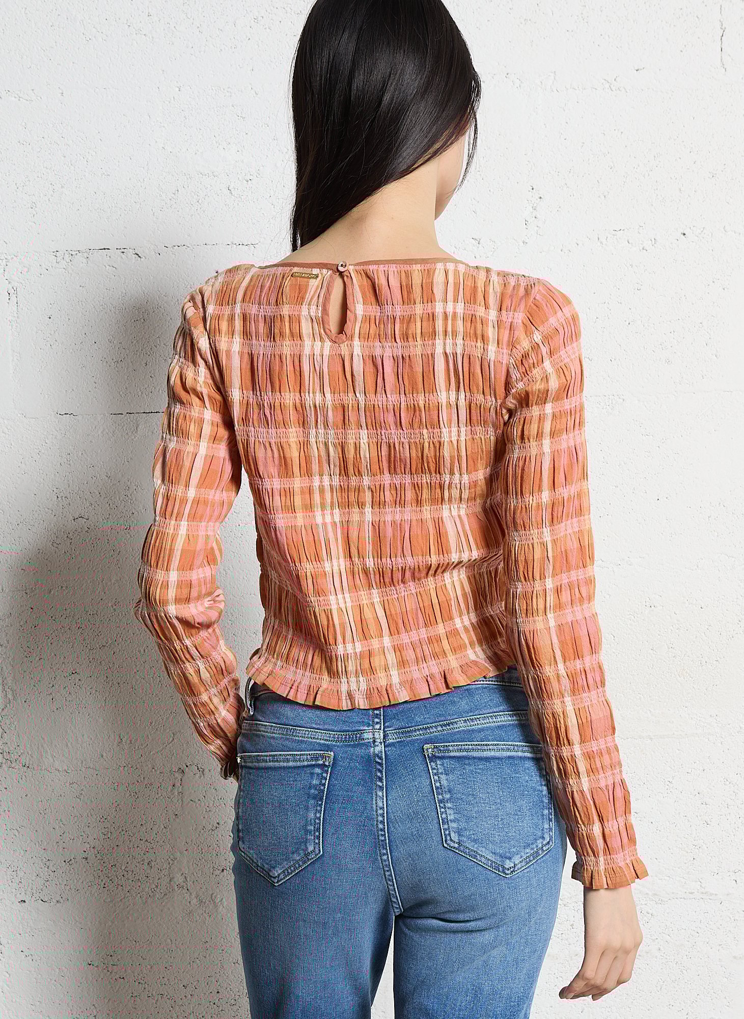 Tailliertes Top mit Rundhalsausschnitt aus Baumwollmischung BILLABONG Orange