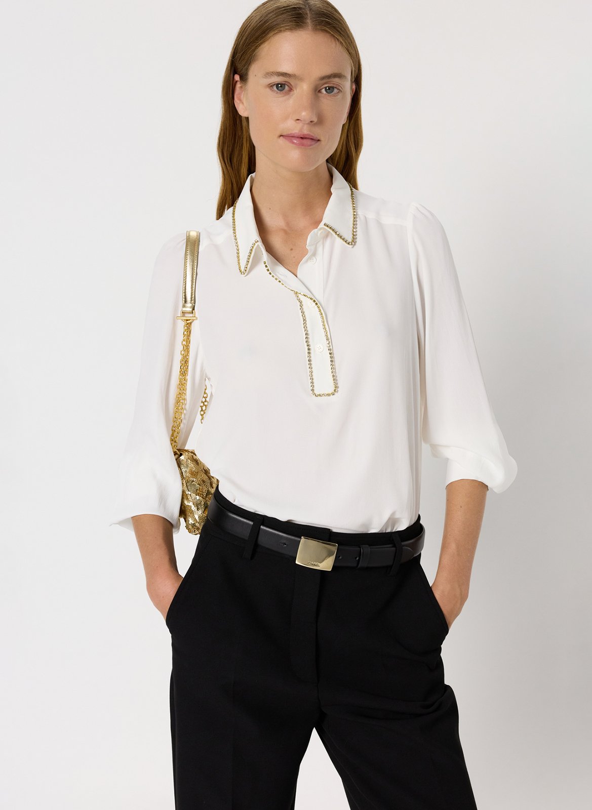 Blouse met klassieke kraag GERARD DAREL Beige