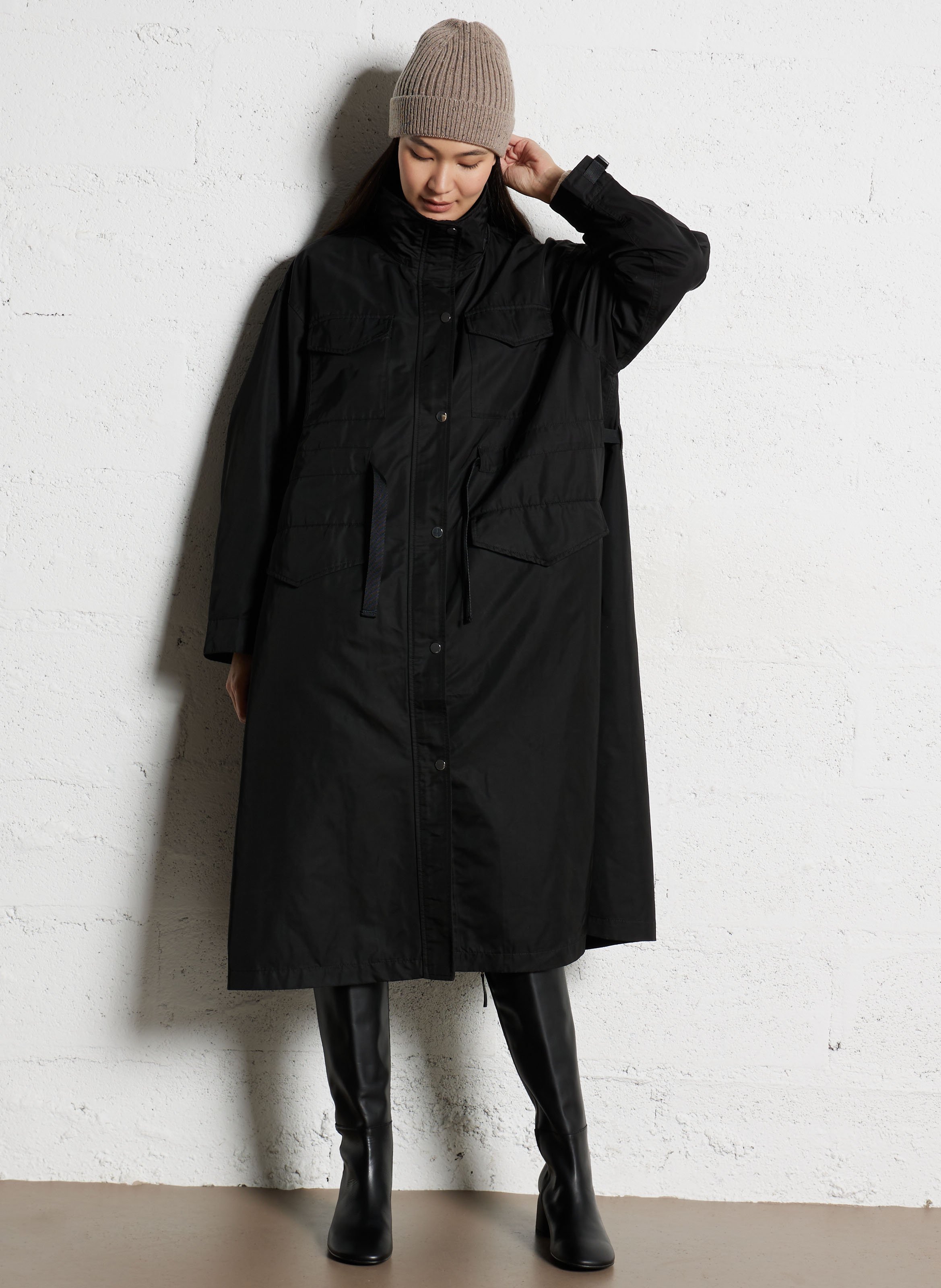 Parka met opstaande kraag BERENICE Zwart