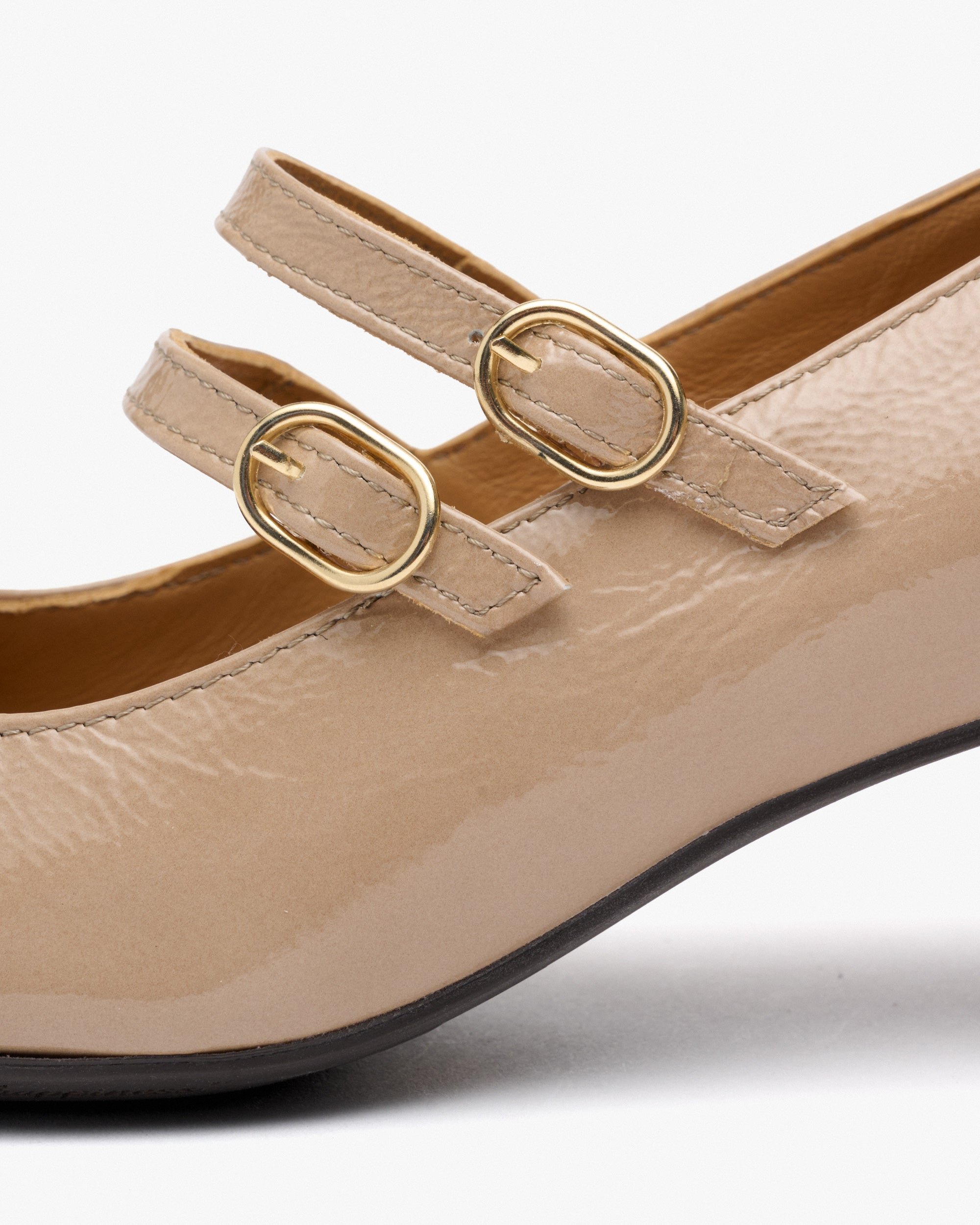 High heel patent leather shoes PEDRO MIRALLES Beige