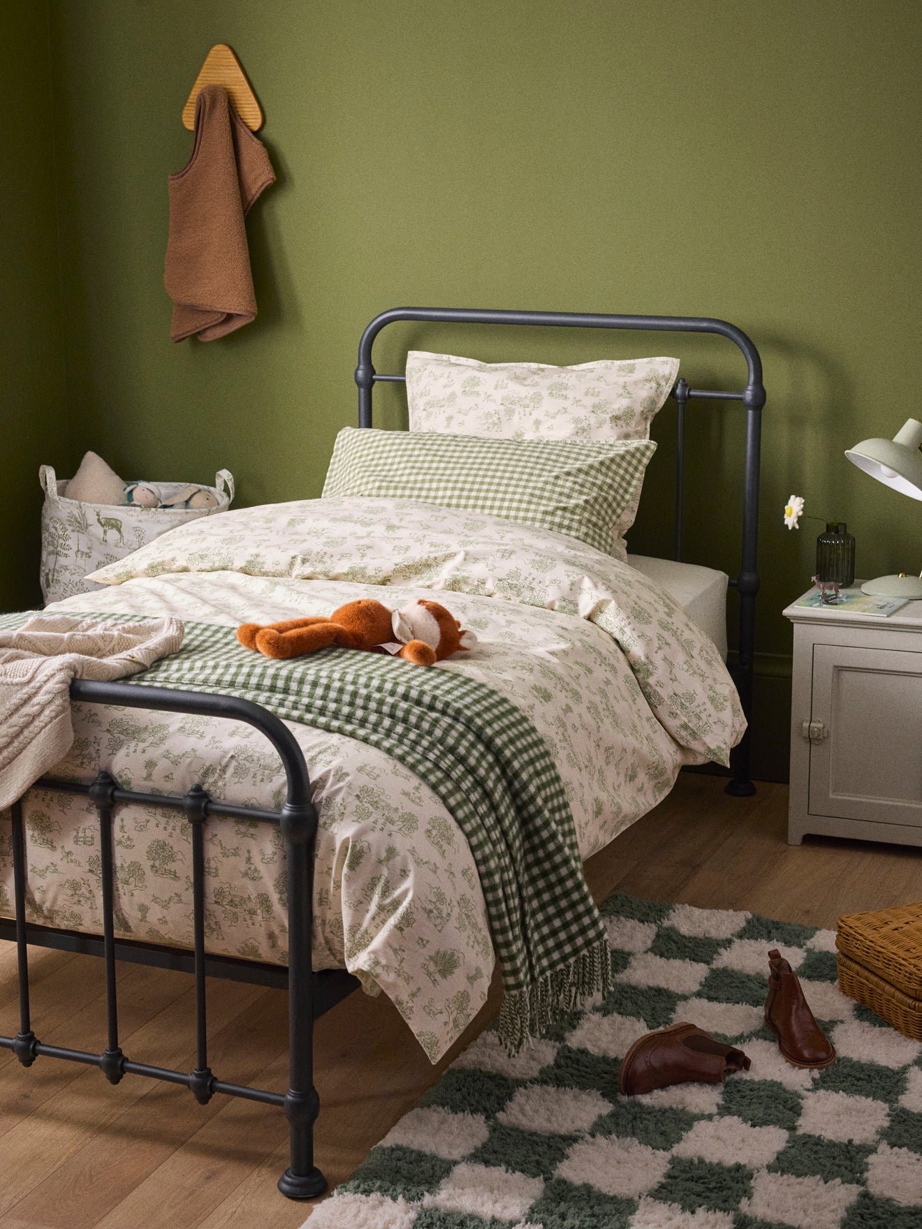 "Aloïs" cotton percale duvet cover CYRILLUS Green