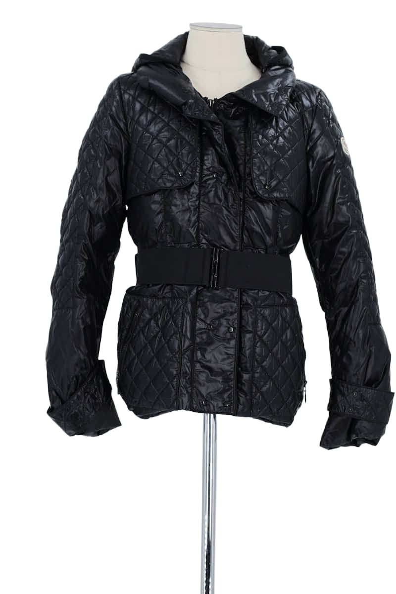 Lightweight quilted padded jacket with high neck MONCLER - Seconde Main Black