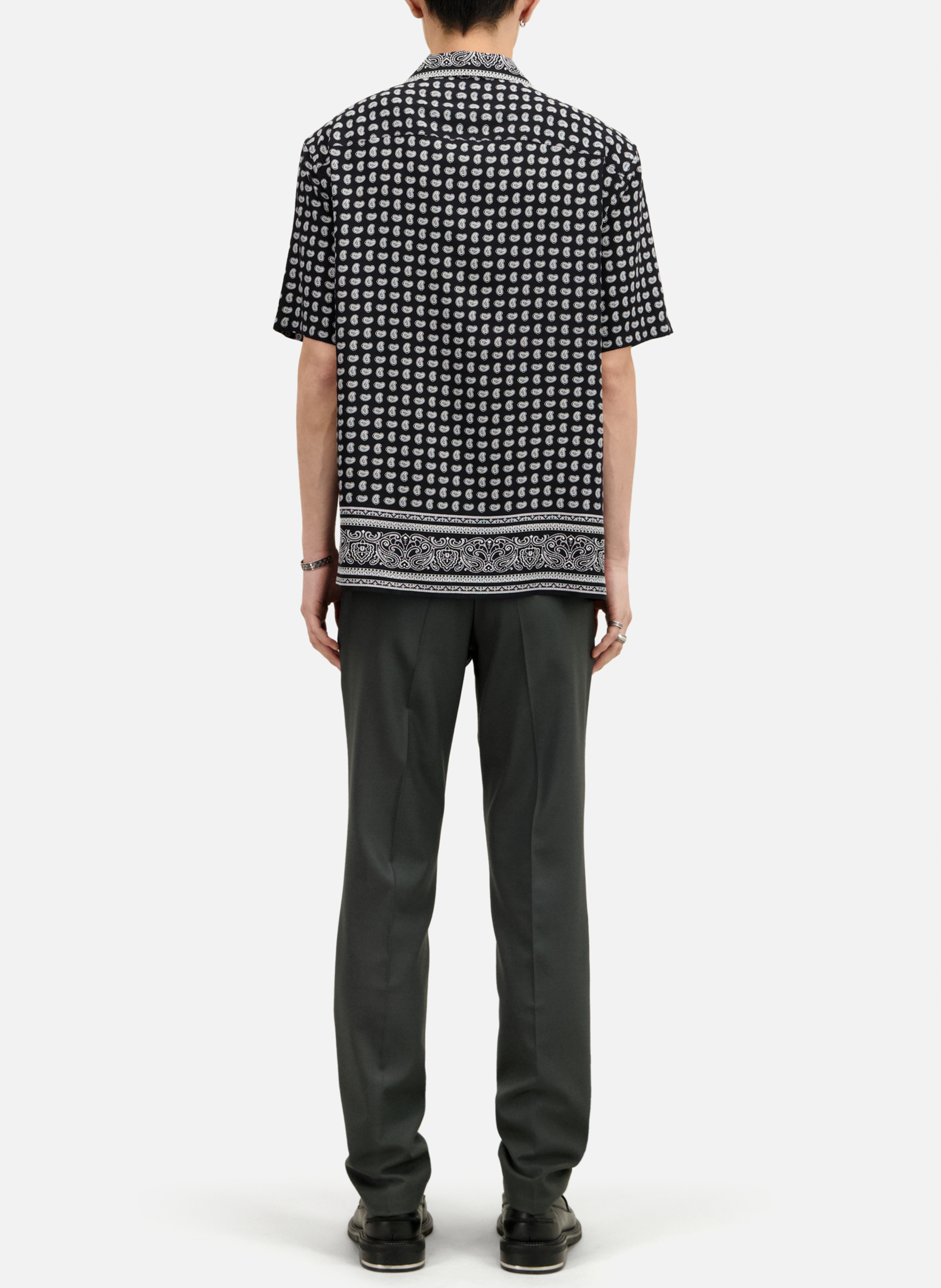 Chemise col classique droite imprimée THE KOOPLES Noir