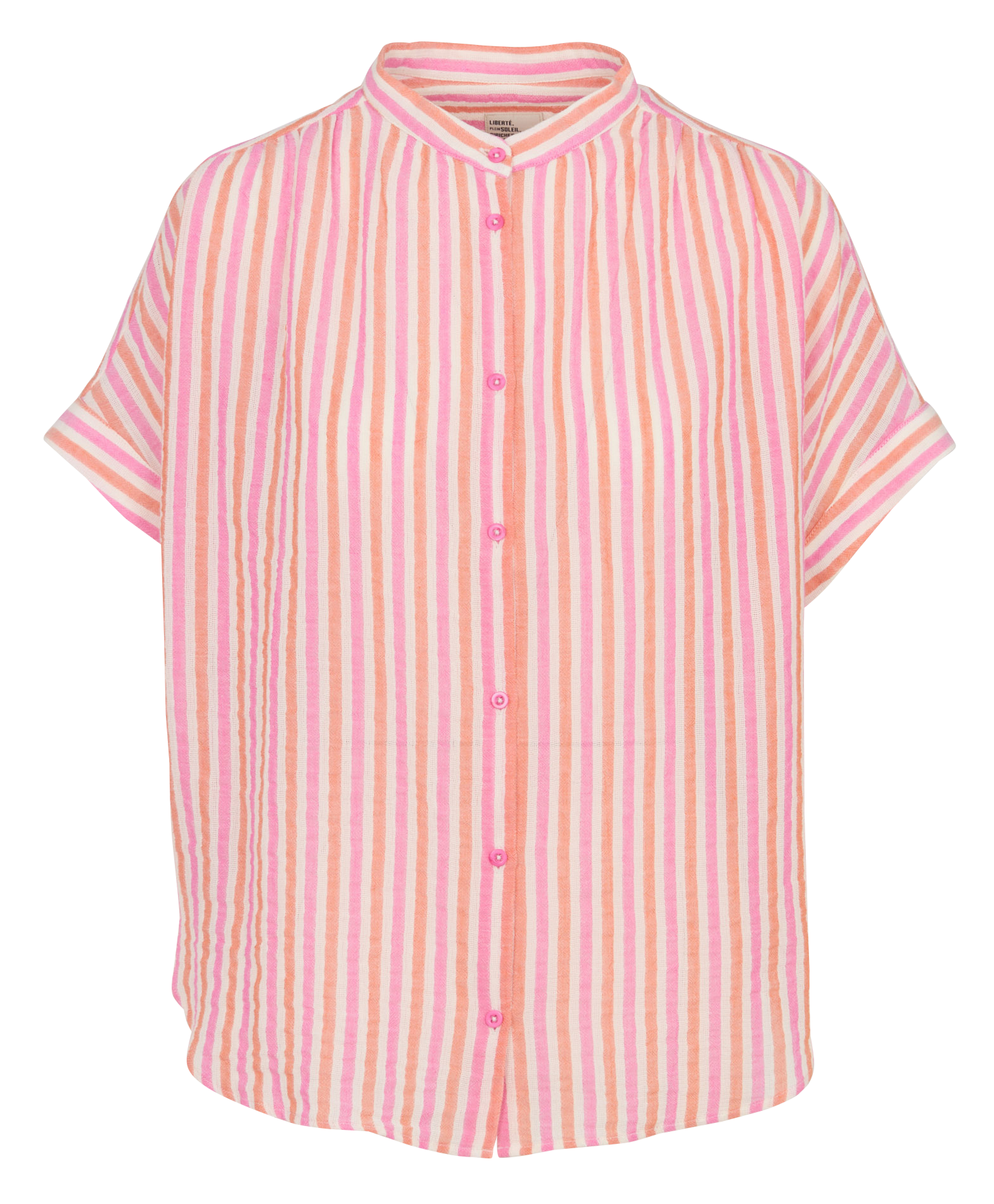 Chemise ample col mao en coton bio SACRECOEUR Multicolore