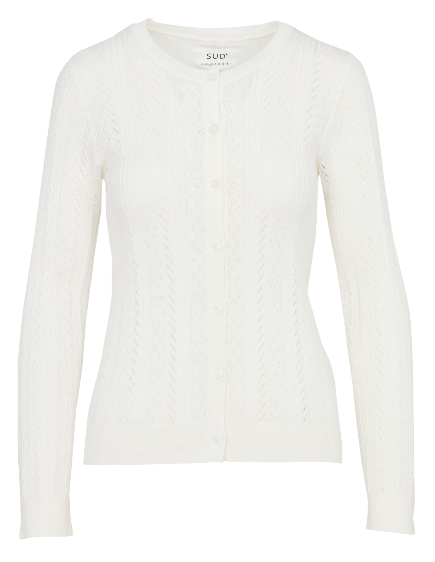 Fitted round-neck cotton vest SUD EXPRESS Beige