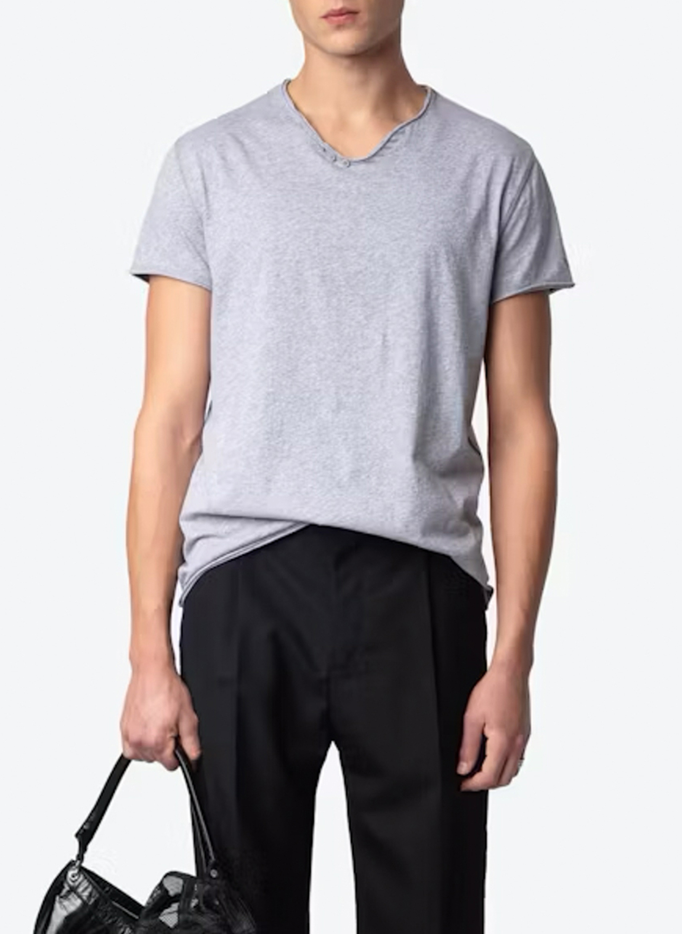 Tee-shirt droit en coton bio ZADIG&VOLTAIRE Gris