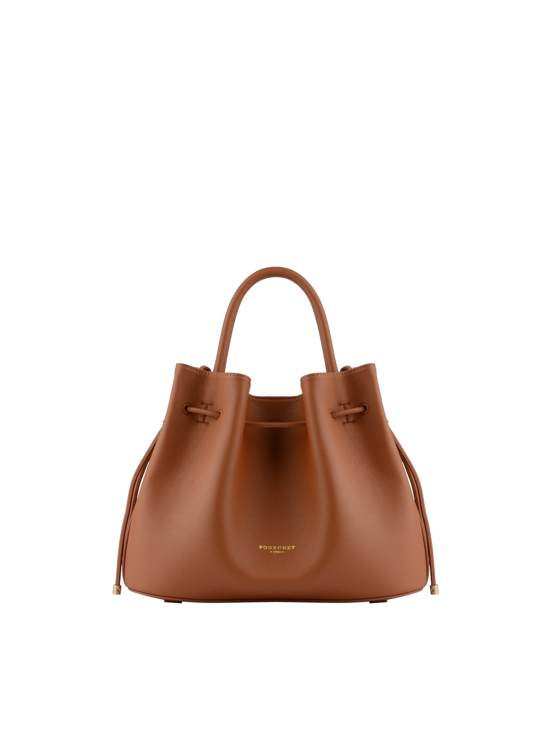 Calfskin leather handbag POURCHET