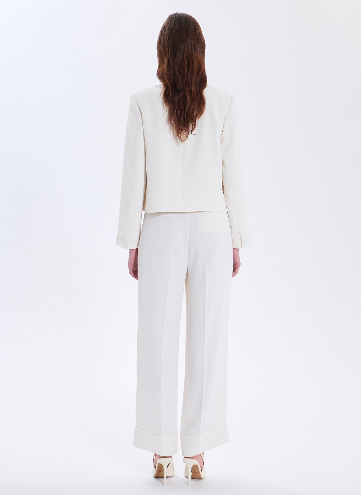 Chaqueta recta con cuello redondo ZAPA Blanco