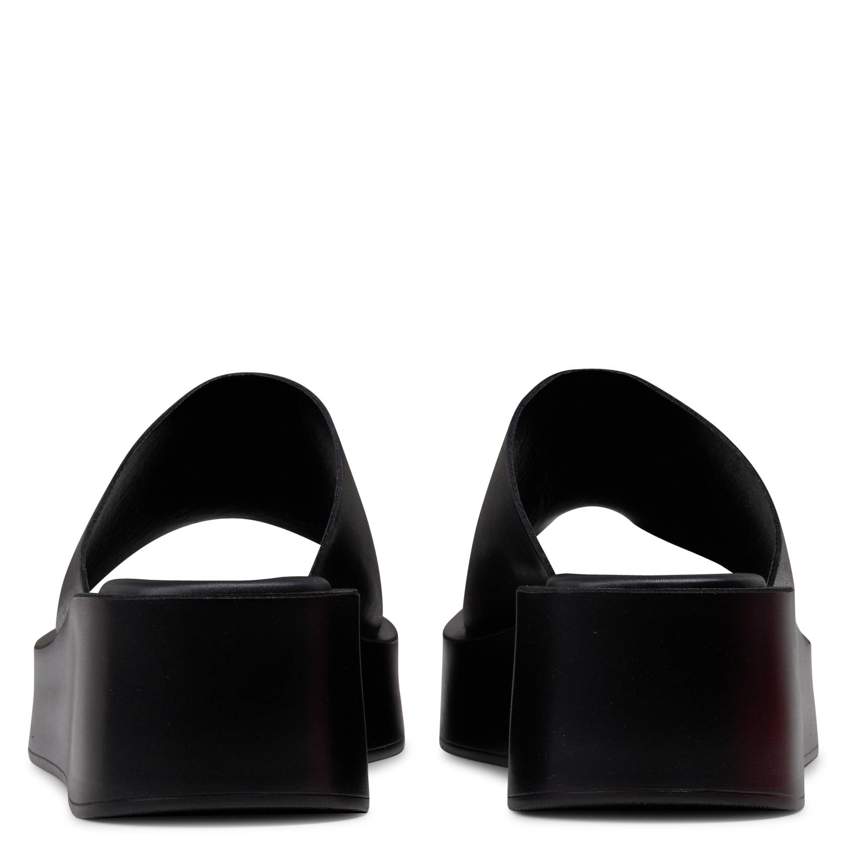 Leather platform sandals JB MARTIN Black