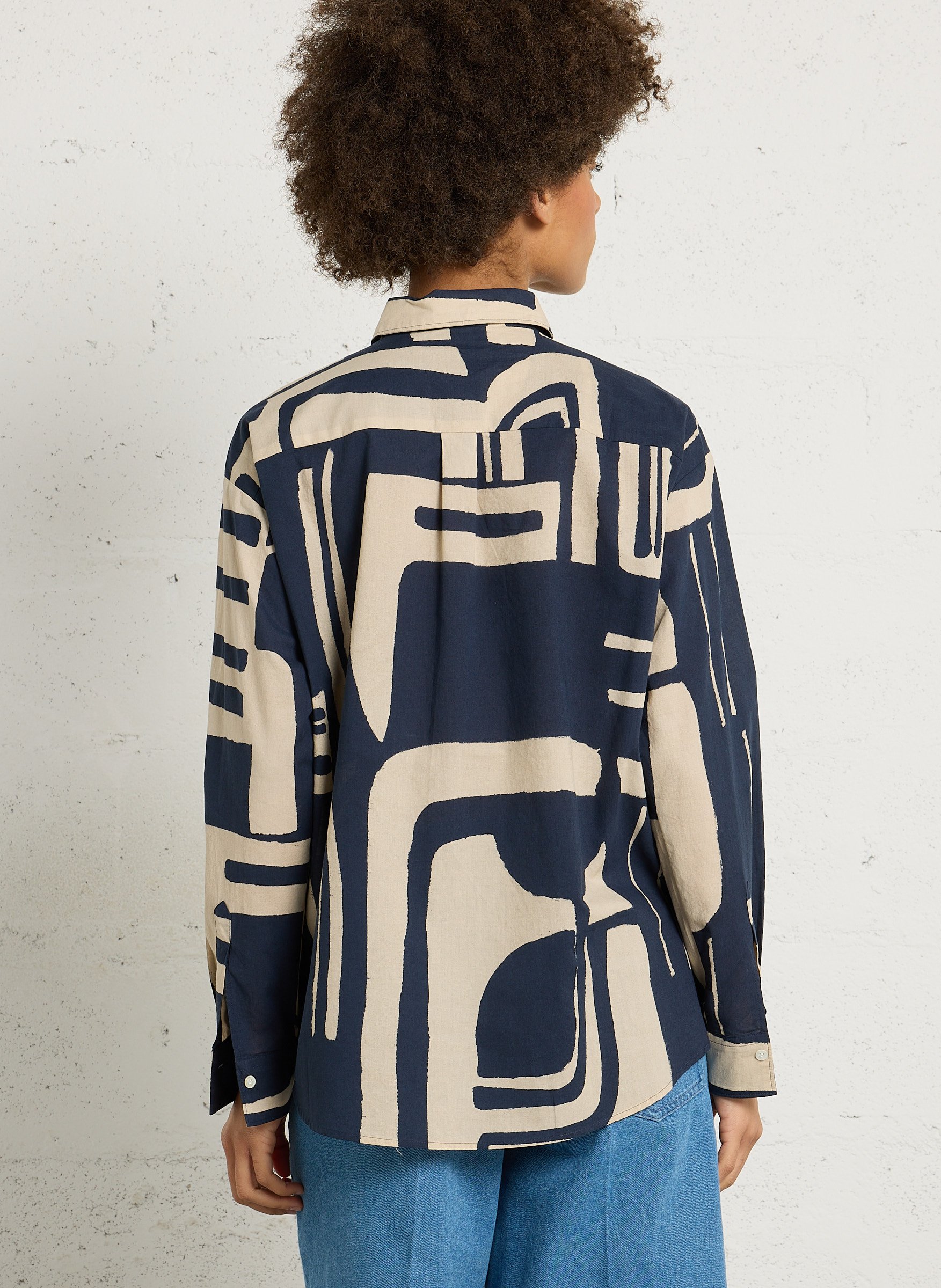 Chemise col classique en coton HARTFORD Multicolore