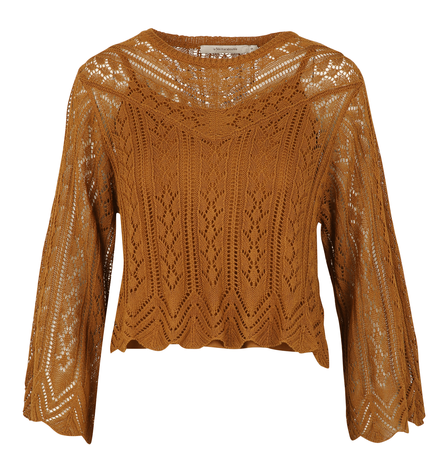 Oversized boat-neck sweater  LA FEE MARABOUTEE Brown