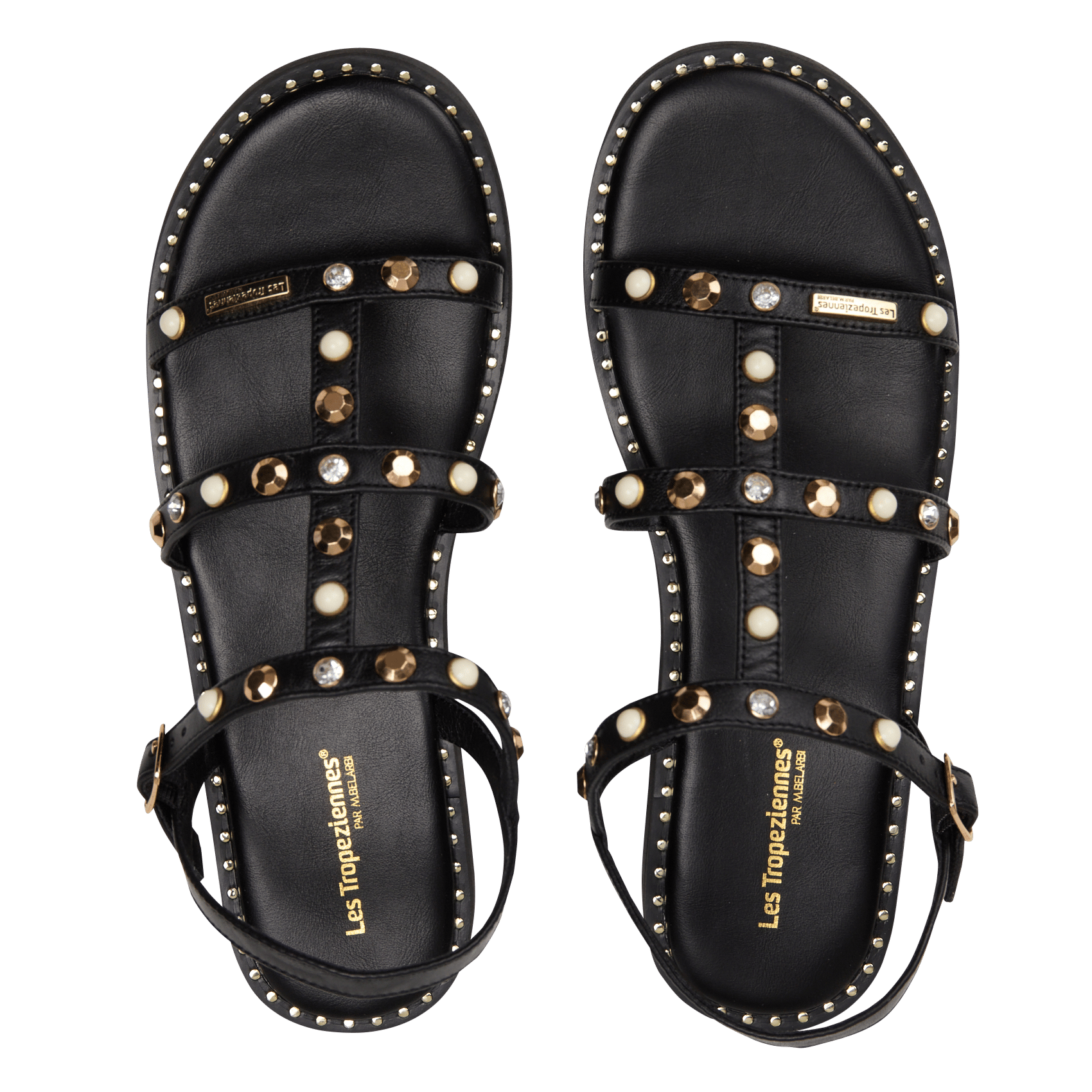 Leren sandalen LES TROPEZIENNES PAR M.BELARBI Zwart