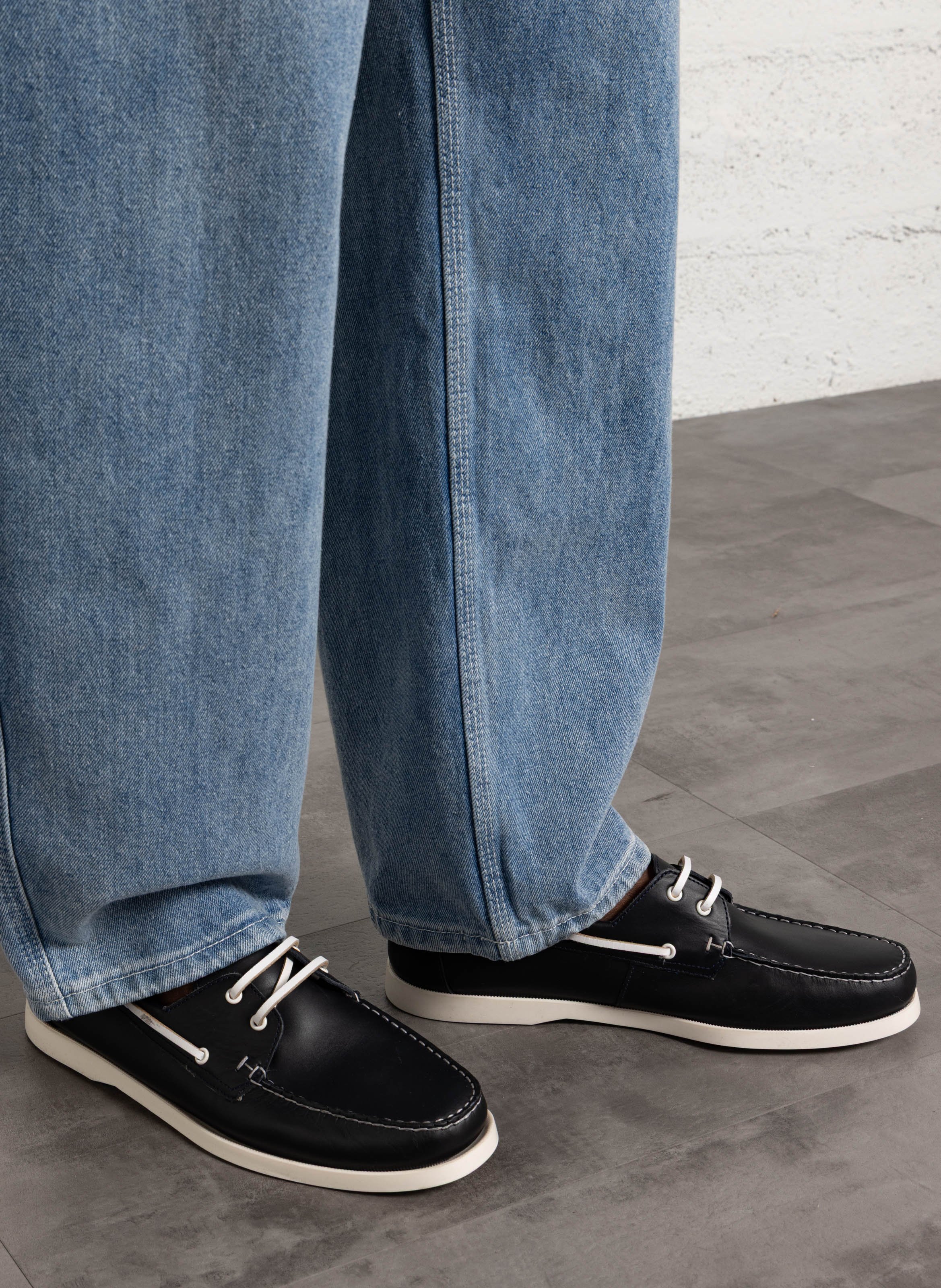 Segelschuhe aus Leder HACKETT Blau