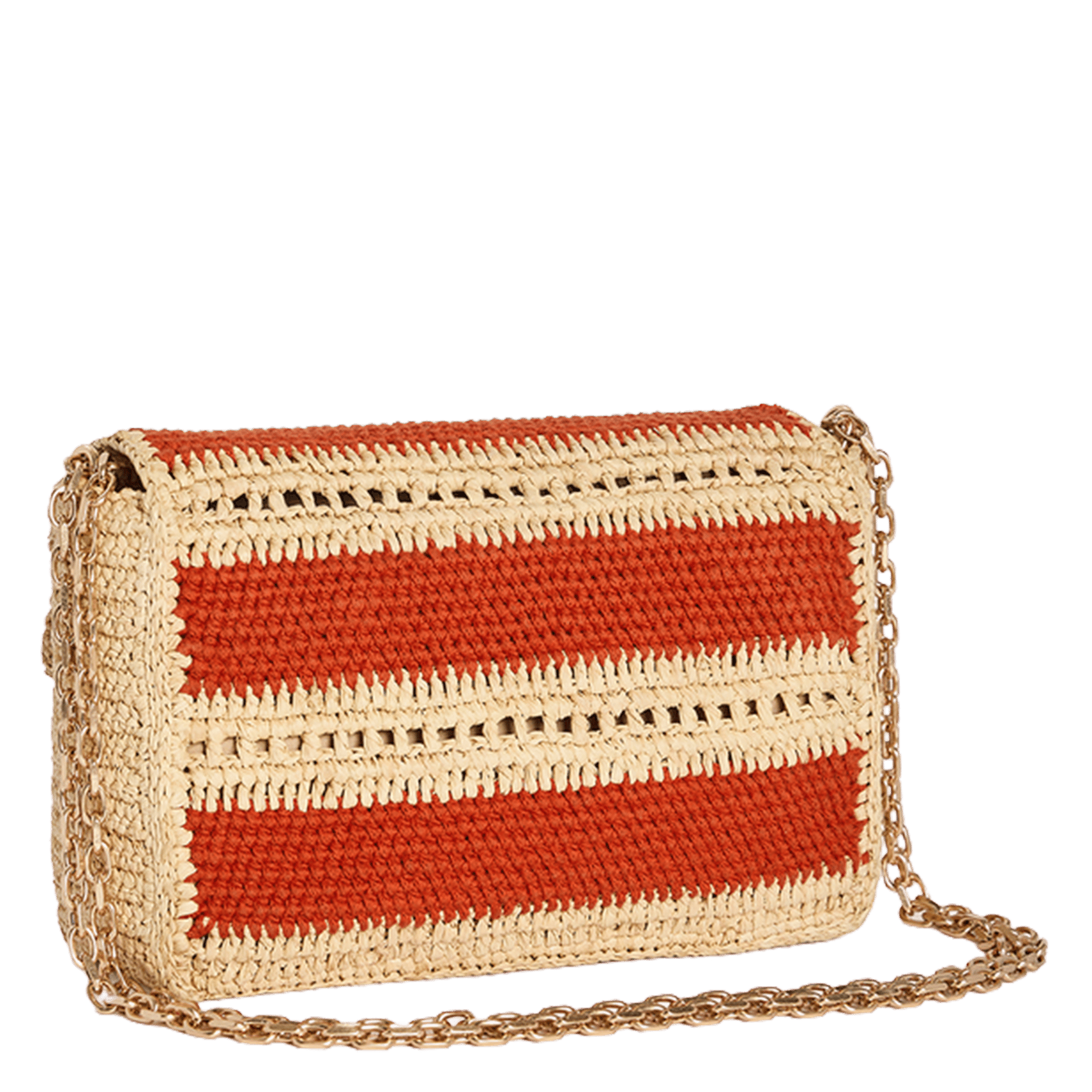 Clutch aus Bast VANESSA BRUNO Orange