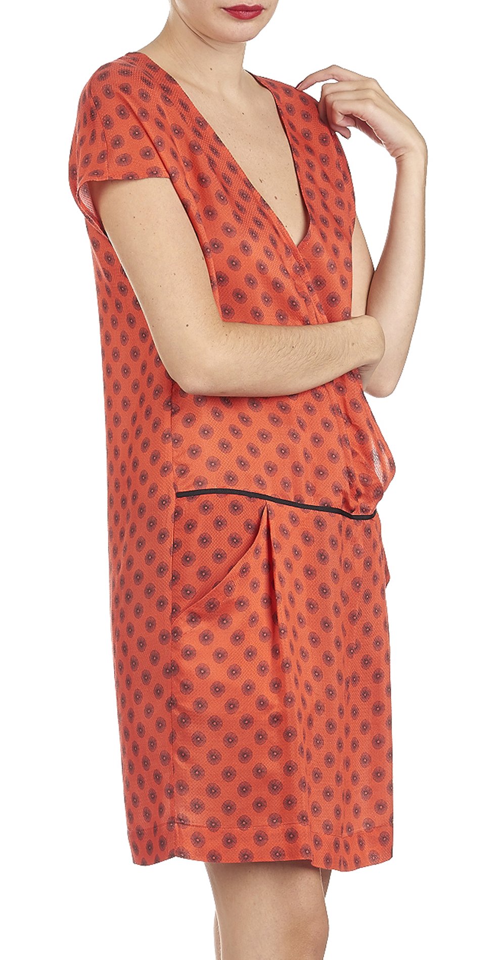 Robe imprimée ATTIC AND BARN Orange