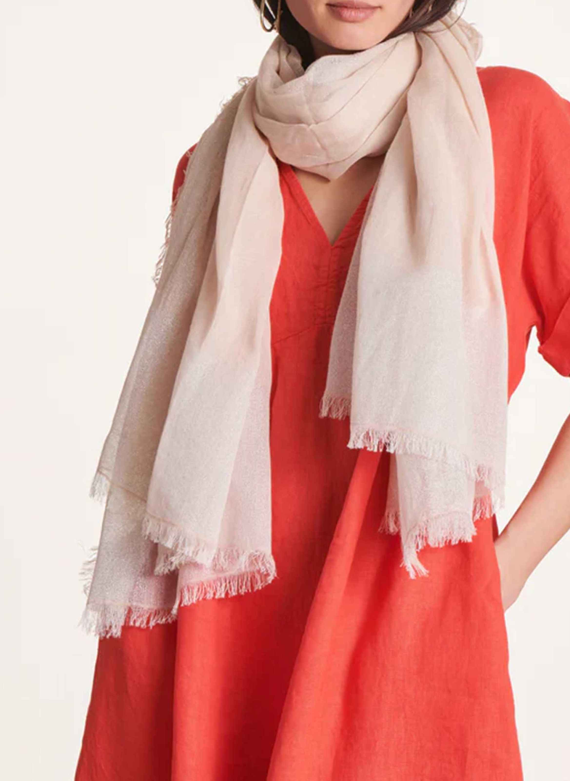Opyntale - Foulard aus Baumwoll-Mix LA FEE MARABOUTEE Weiss
