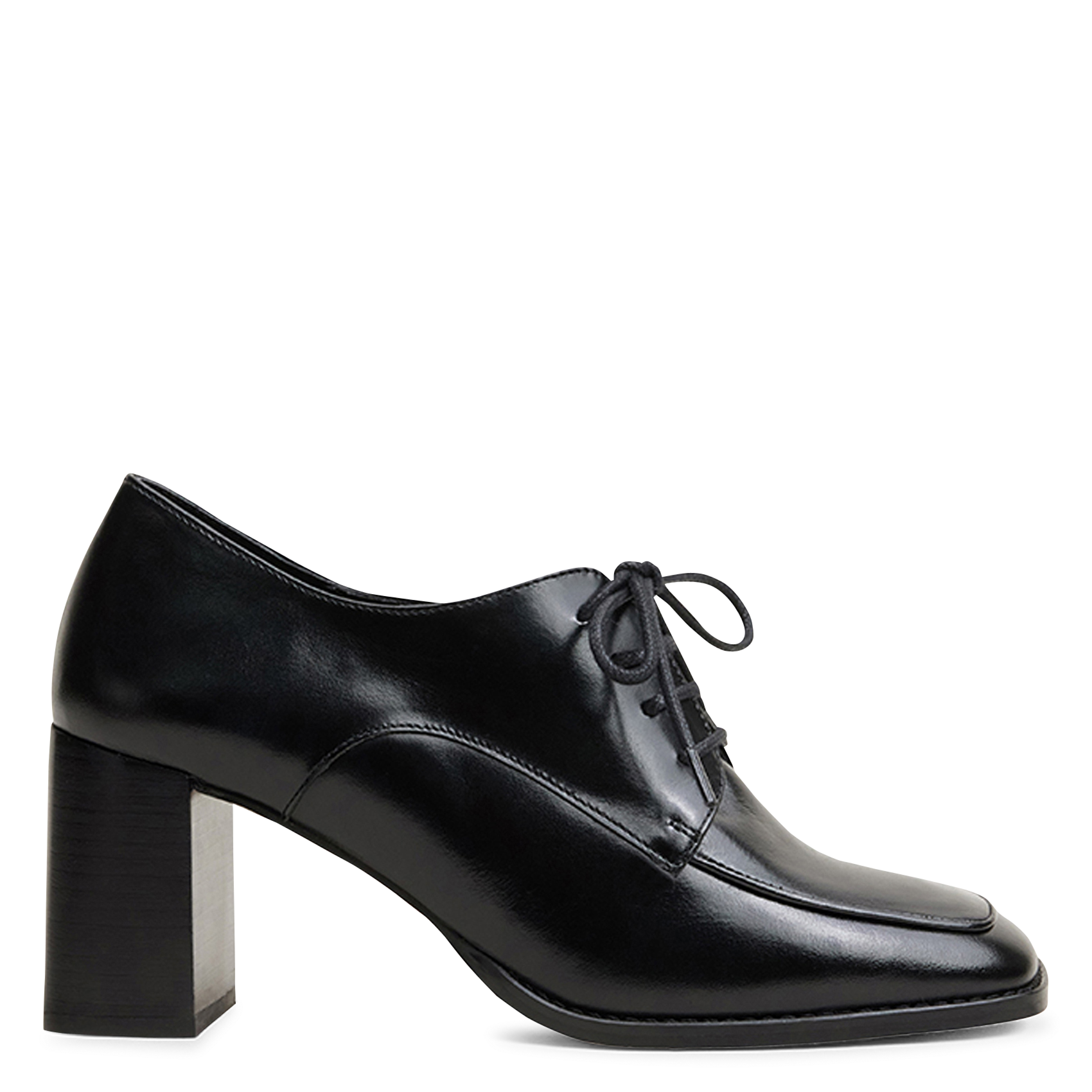Leder-Derbys mit Absatz JONAK Schwarz