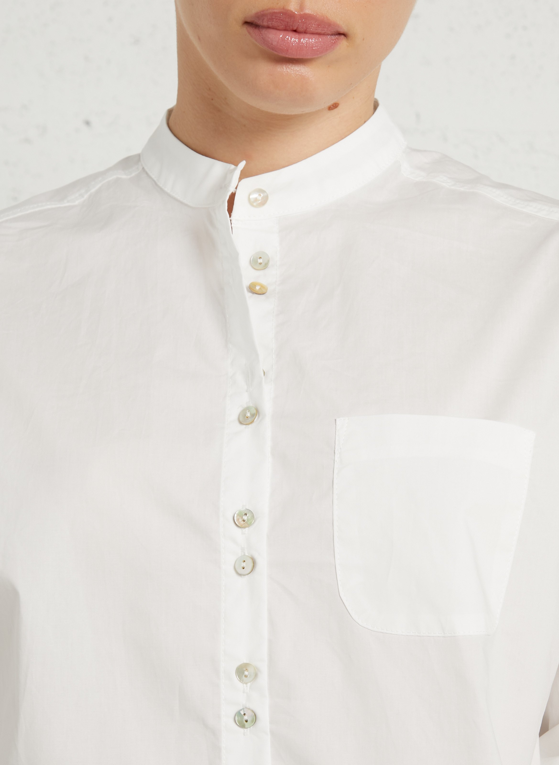 Oversized round neck cotton shirt JC SOPHIE White