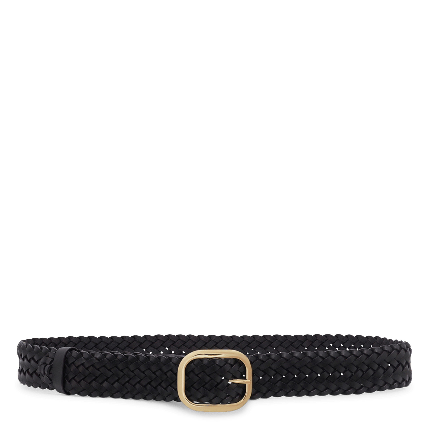 Braided leather belt with buckle GERARD DAREL Brown
