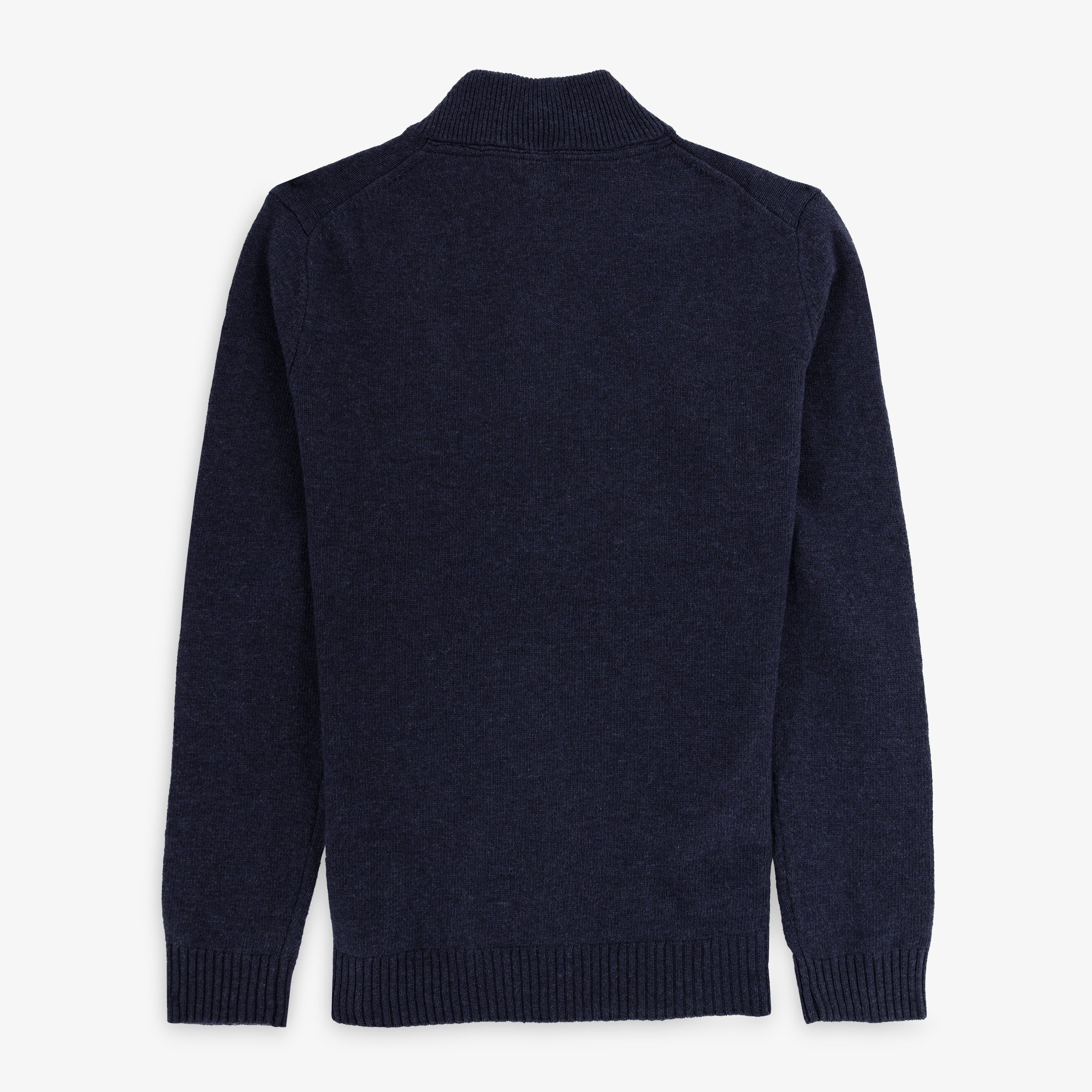 Zip-up high-neck sweater in a wool blend SERGE BLANCO Blue
