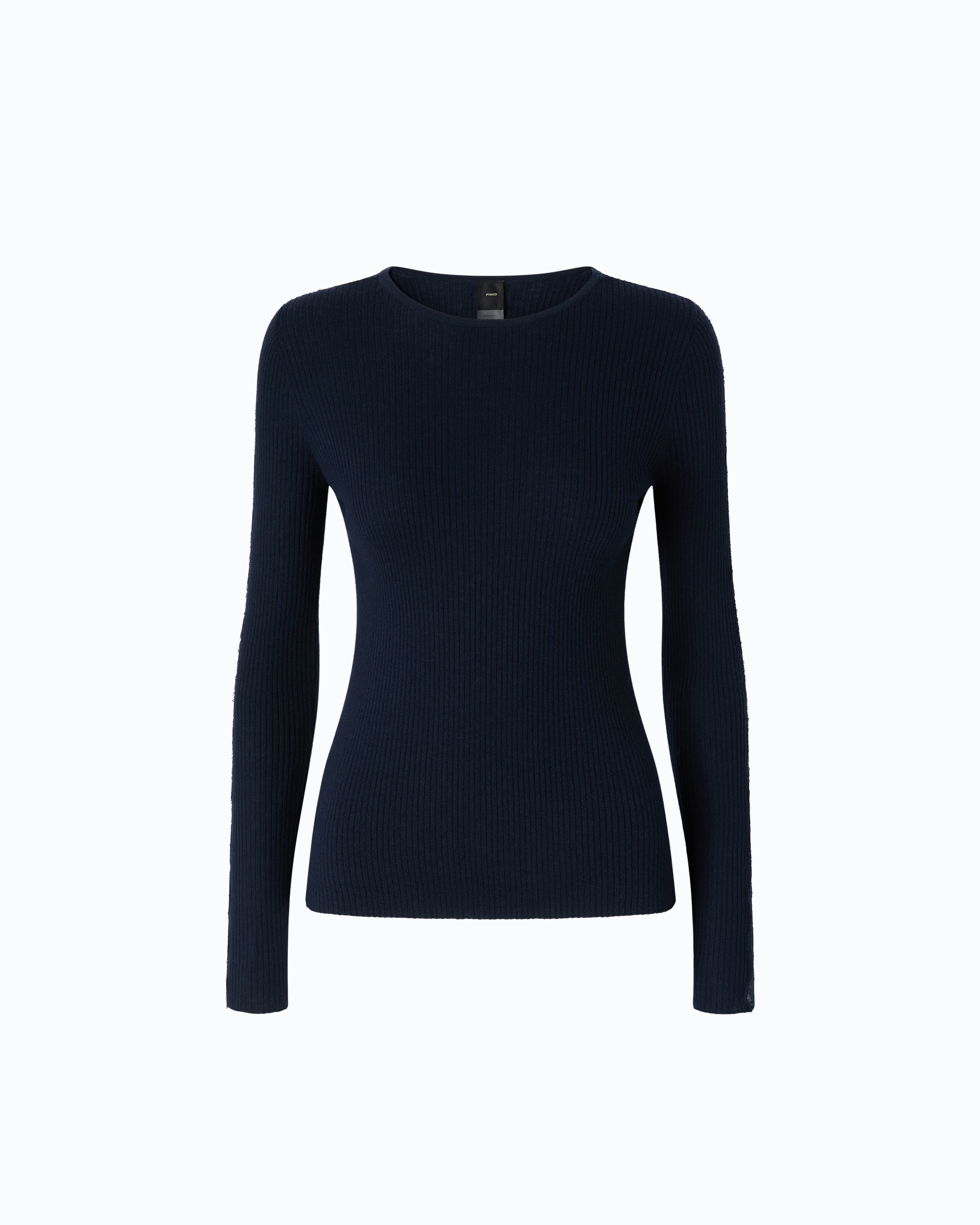 Pull côtelé à dentelle PINKO Bleu