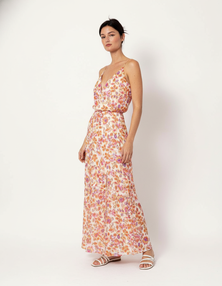 Robe longue MAISON LEMOINE - Seconde main Multicolore