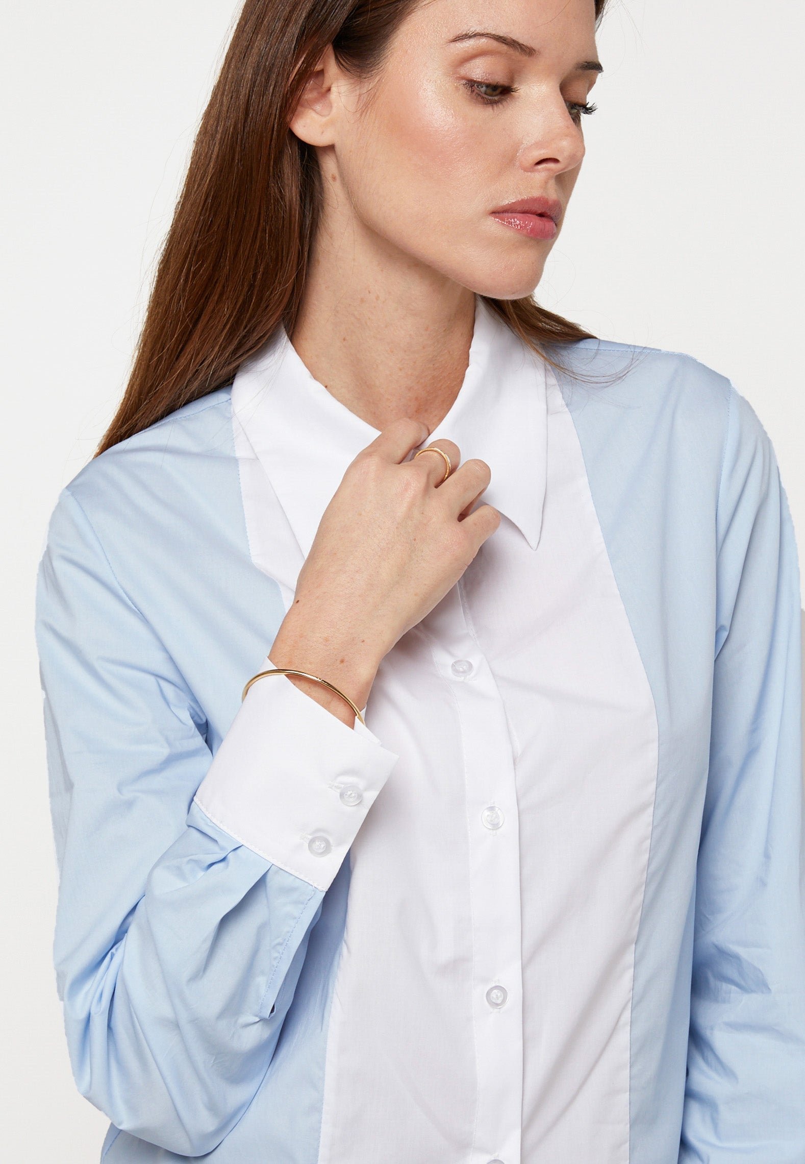 Two-tone cotton shirt RODIER Blue