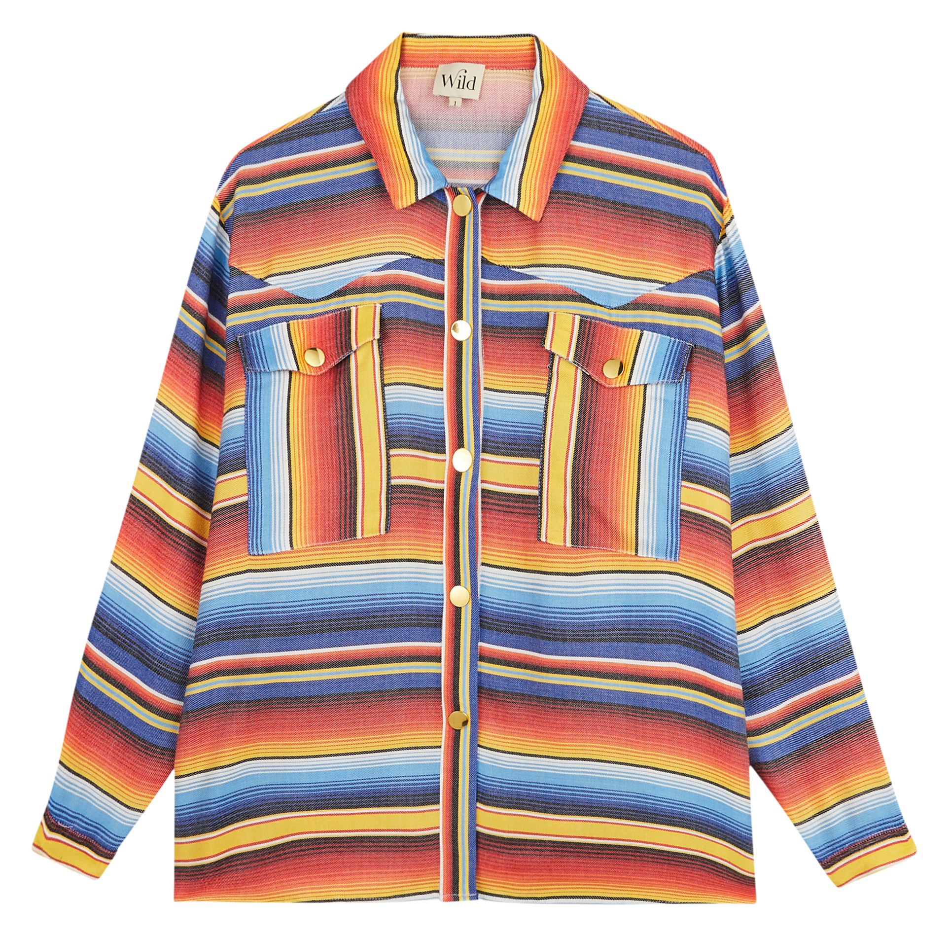 Surchemise oversize imprimée  WILD Bleu