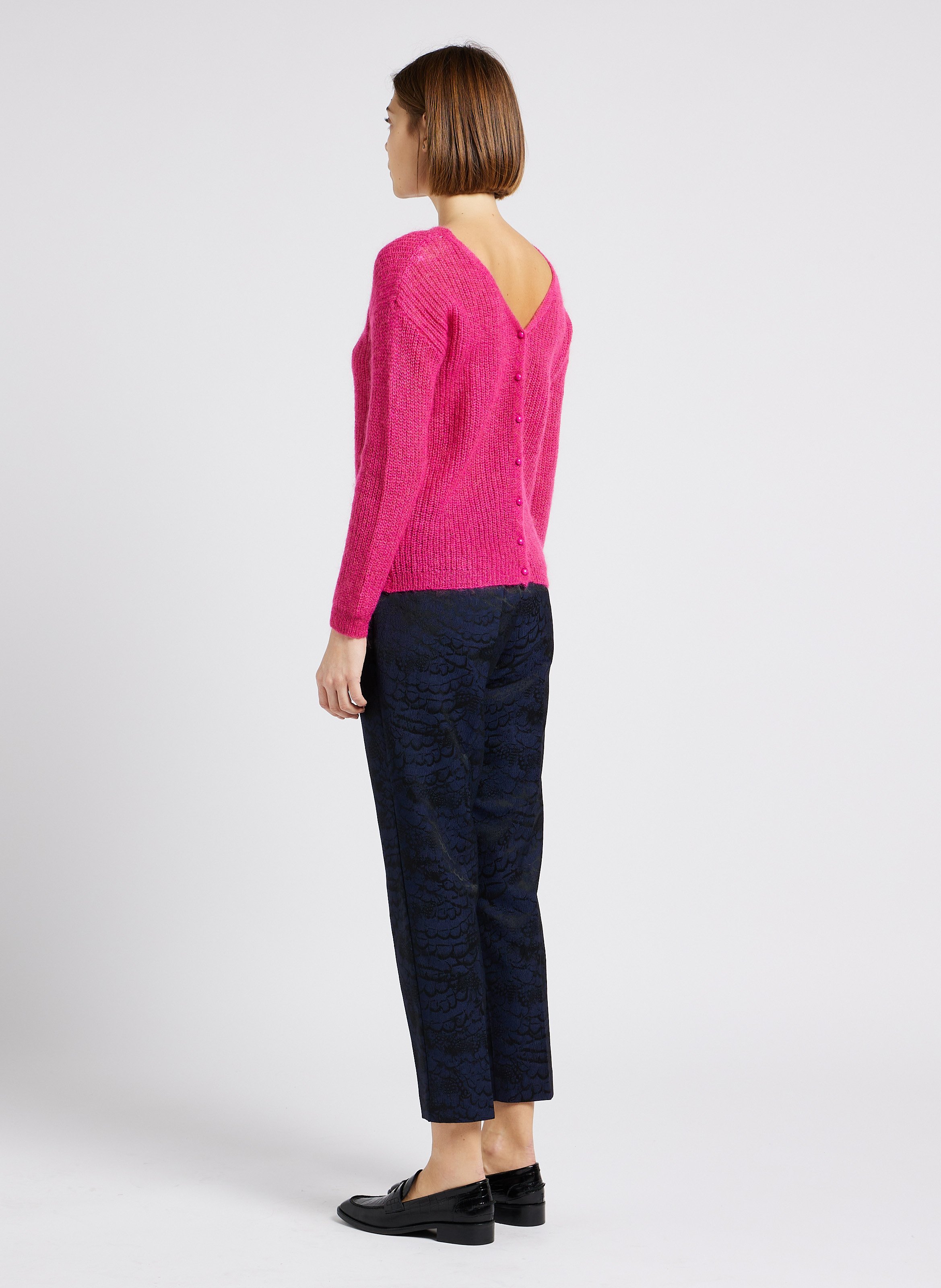 Pantalon slim jacquard  SCOTCH AND SODA Noir