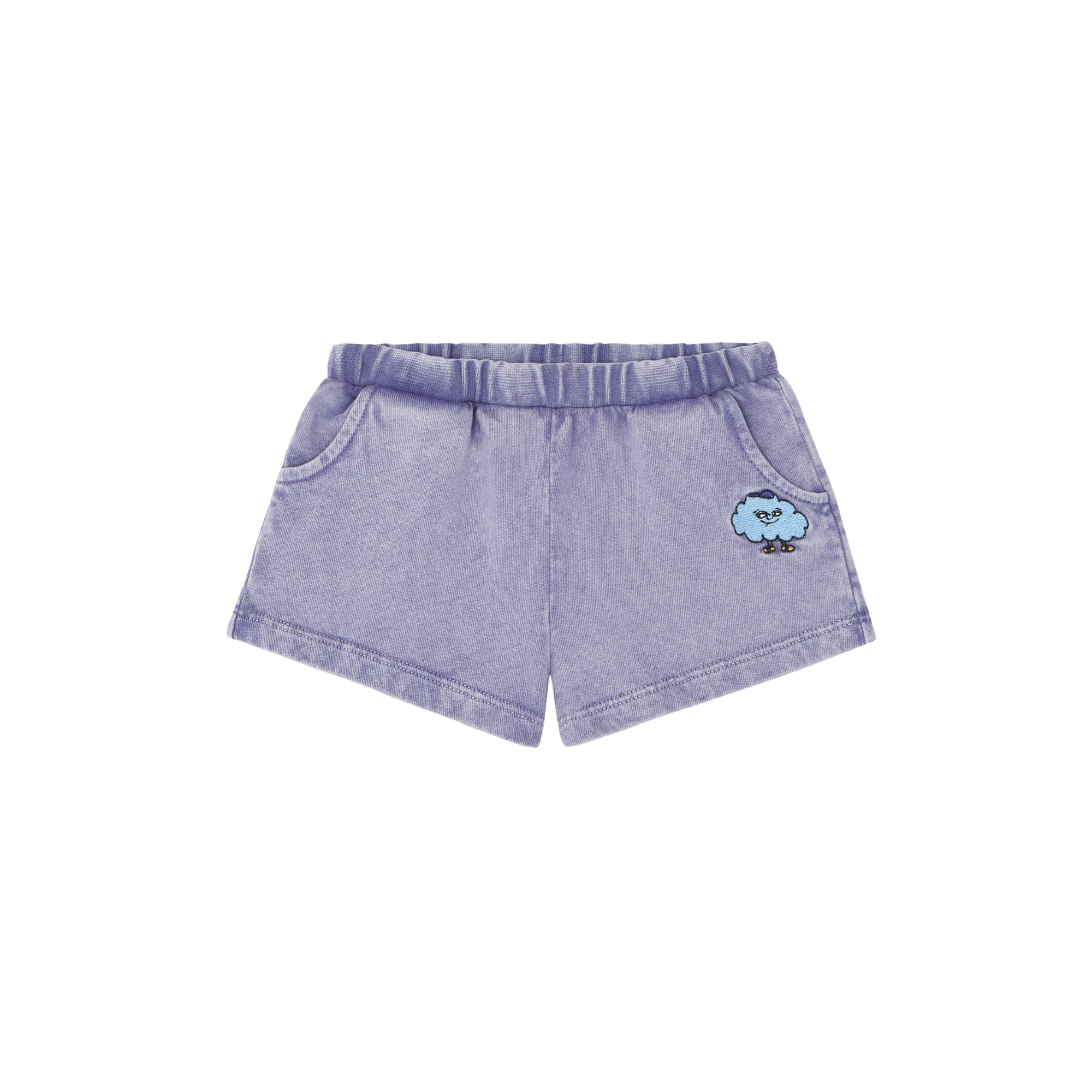 Short en coton délavé  THE CAMPAMENTO Bleu