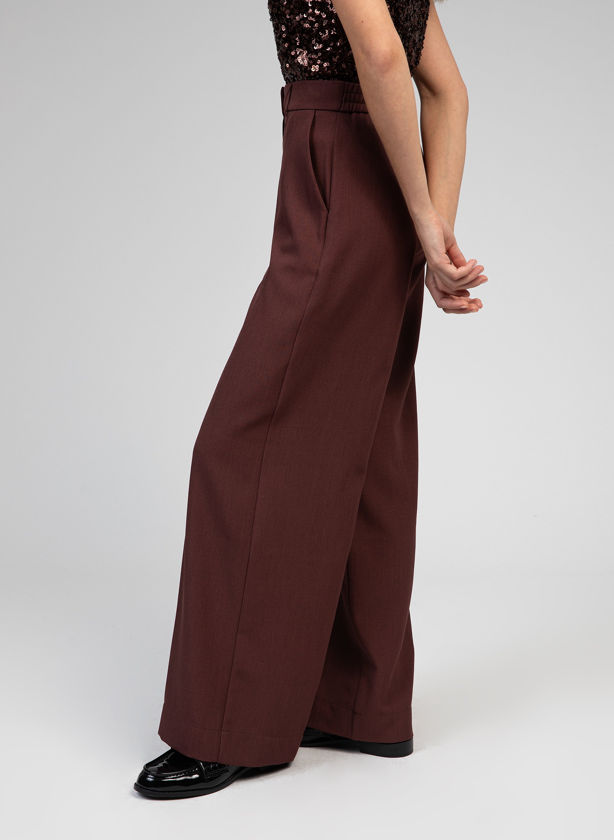 Wide trousers AN'GE Brown