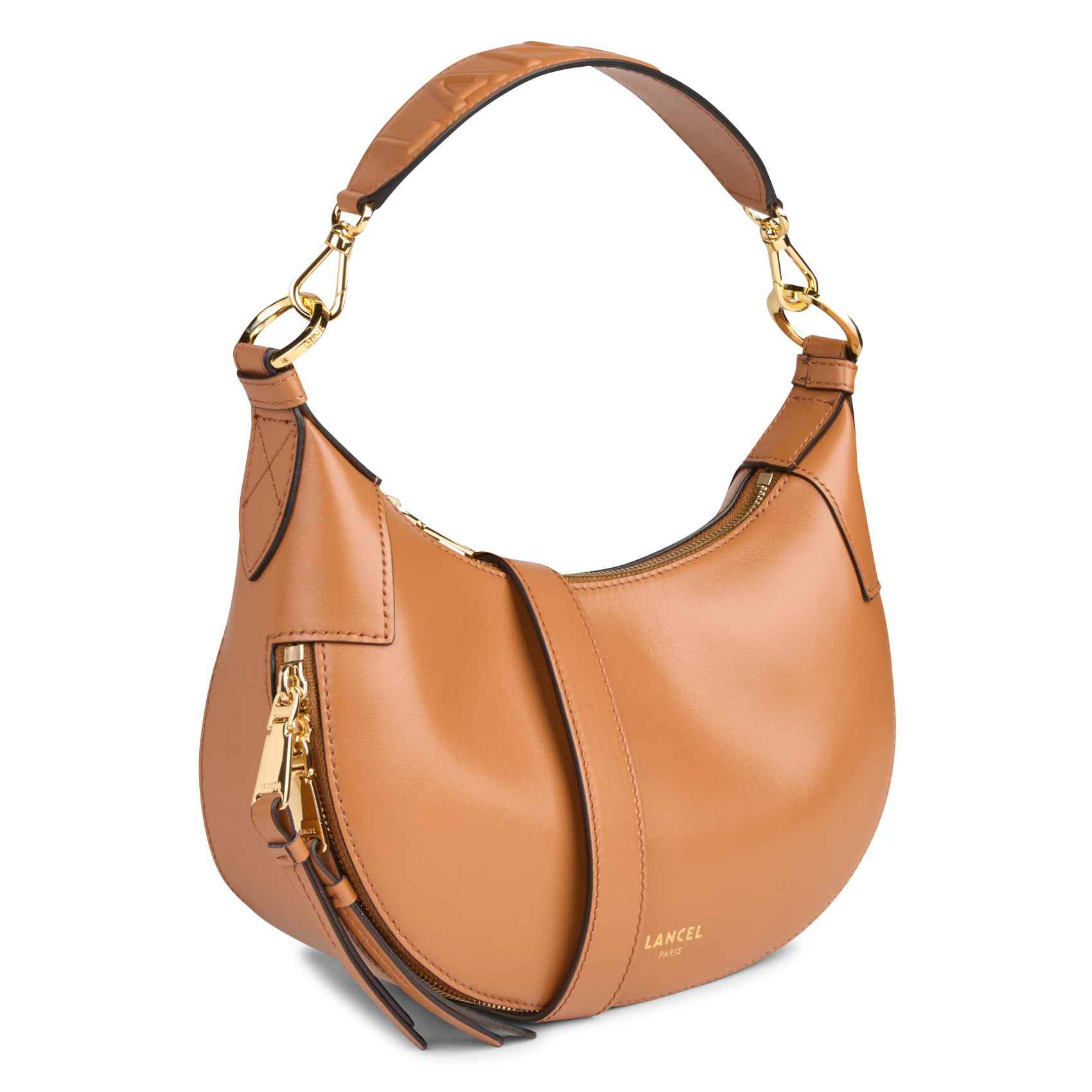 Sac bandoulière en cuir LANCEL Beige