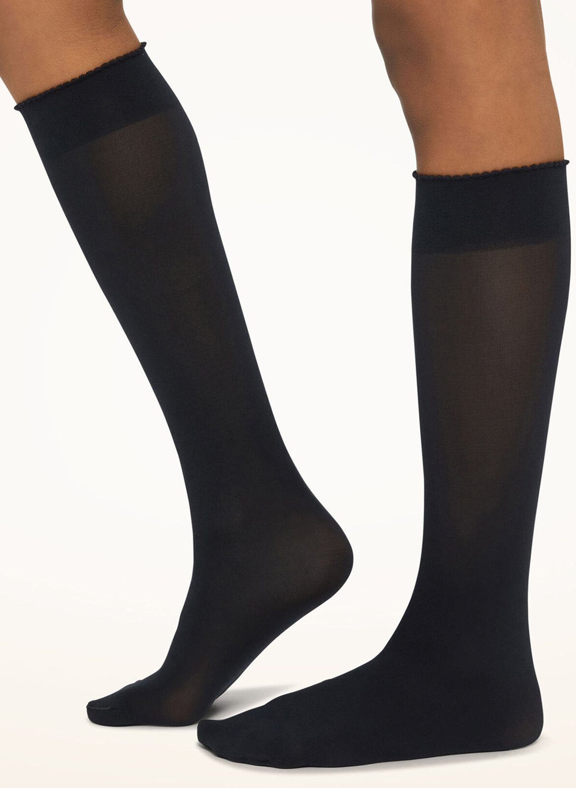 Velvety knee-highs Blue