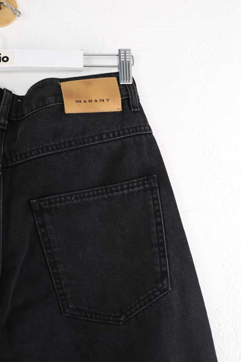 Cotton straight jeans ISABEL MARANT - Seconde Main Black