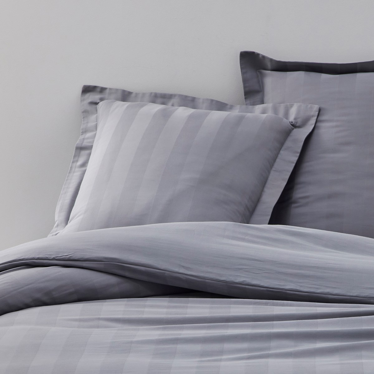 Cotton pillowcase with flounce TODAY LINGE DE MAISON Grey
