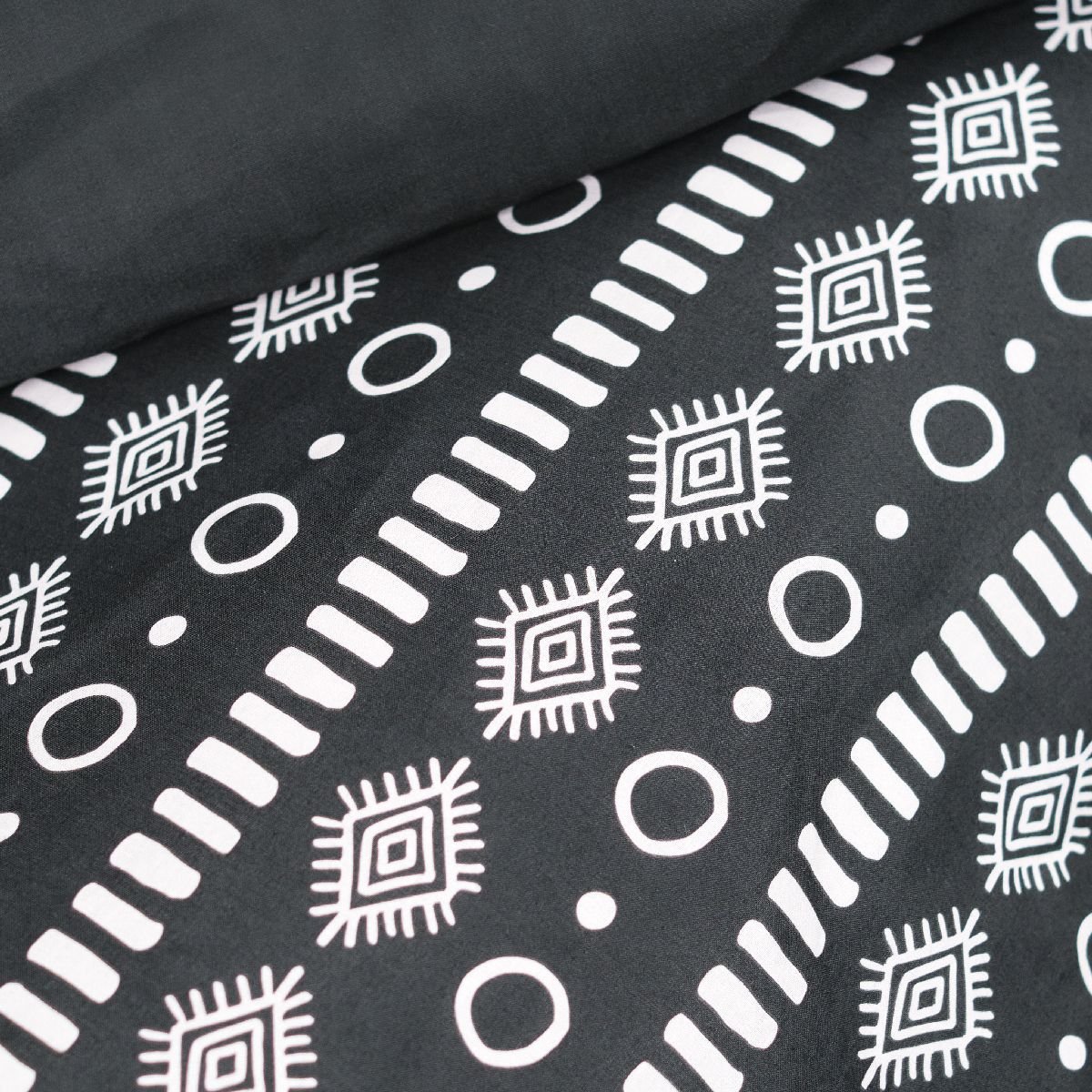 Printed cotton bed set TODAY LINGE DE MAISON Black