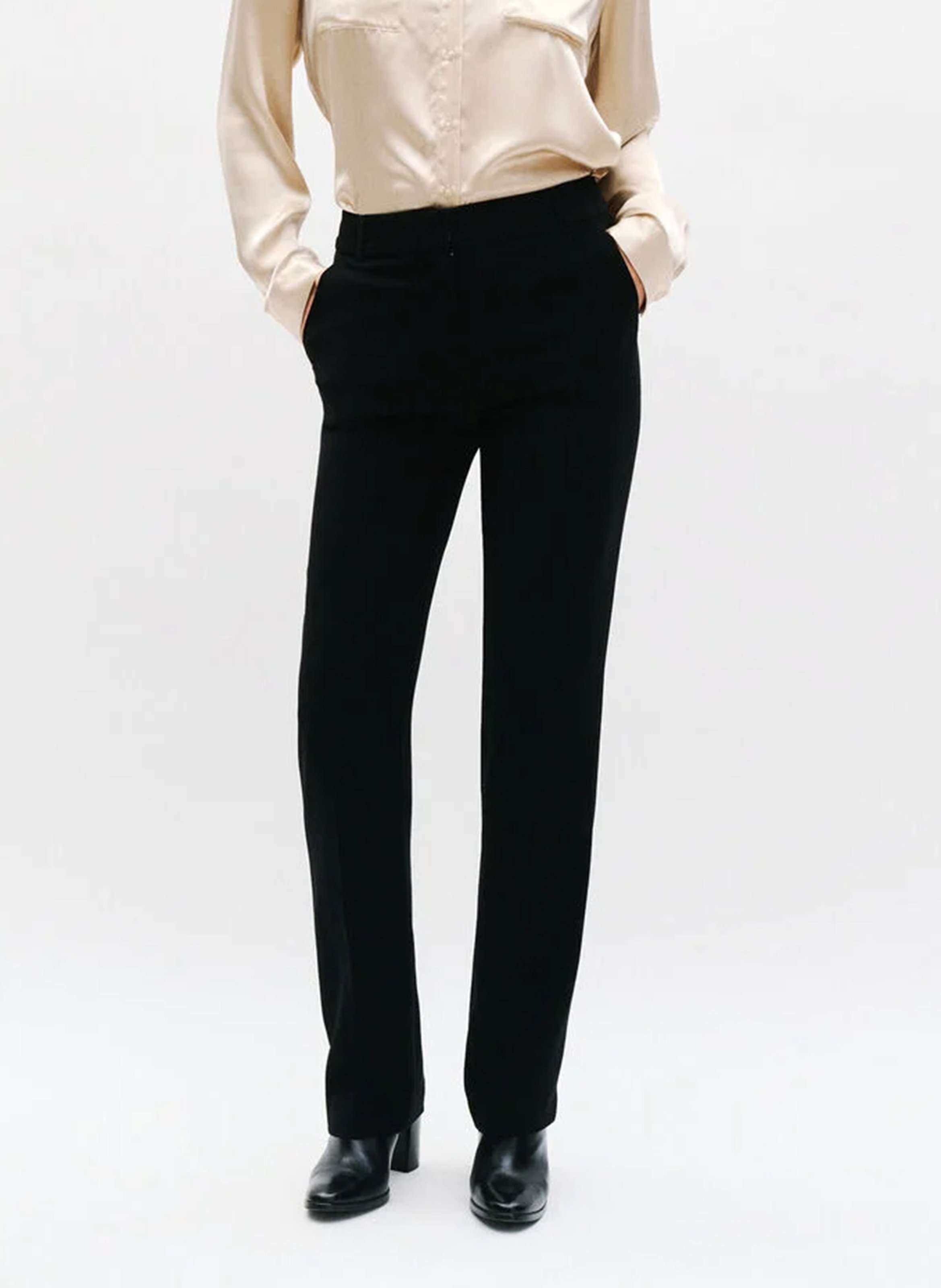 Pantalon large CAROLL Noir