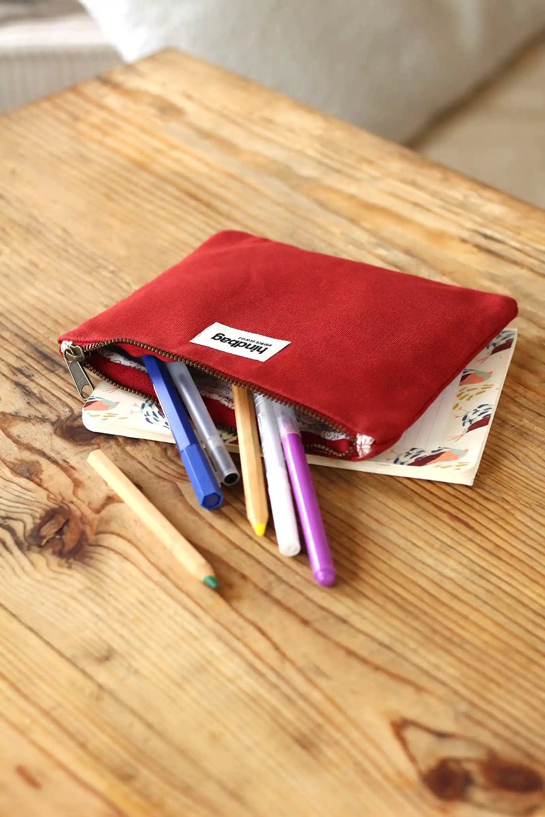 Cotton clutch bag Red