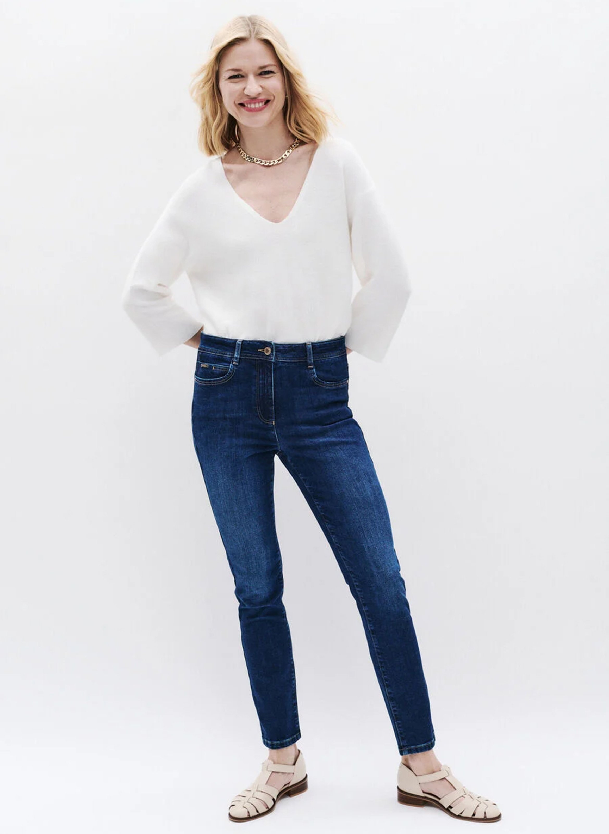 Gerade geschnittene Jeans aus Baumwoll-Mix CAROLL Blau
