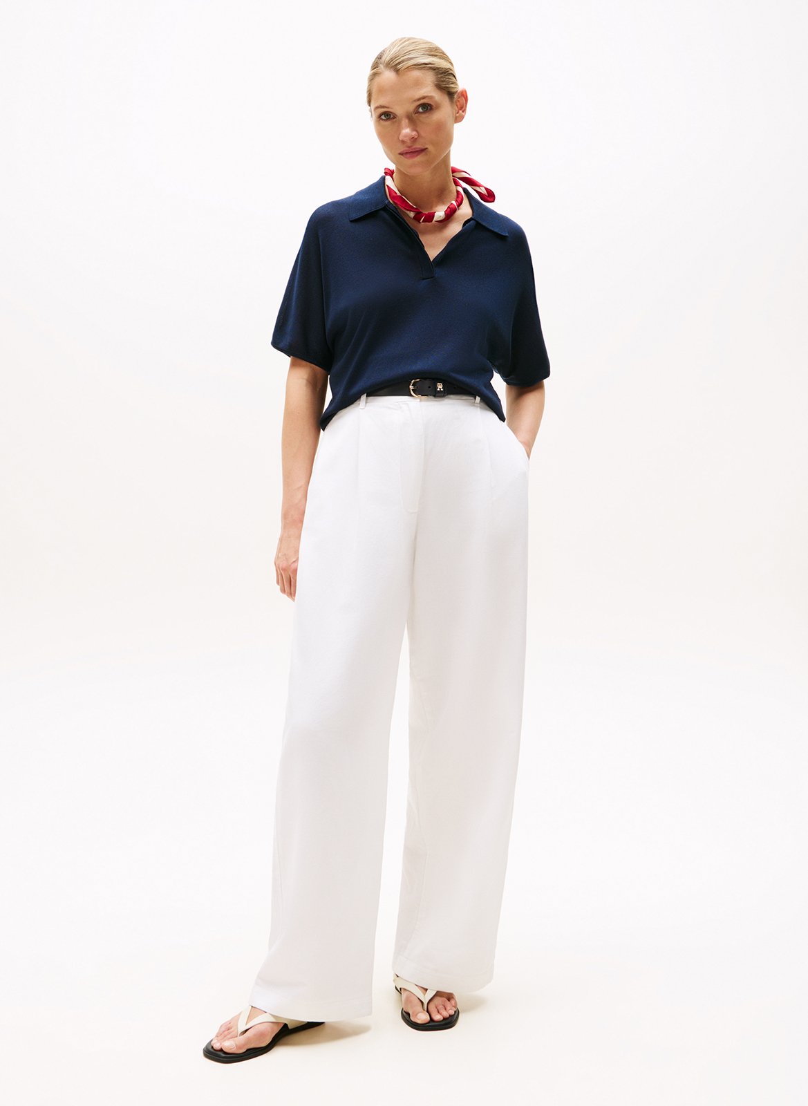 Aly decorative knit scarf TOMMY HILFIGER Blue