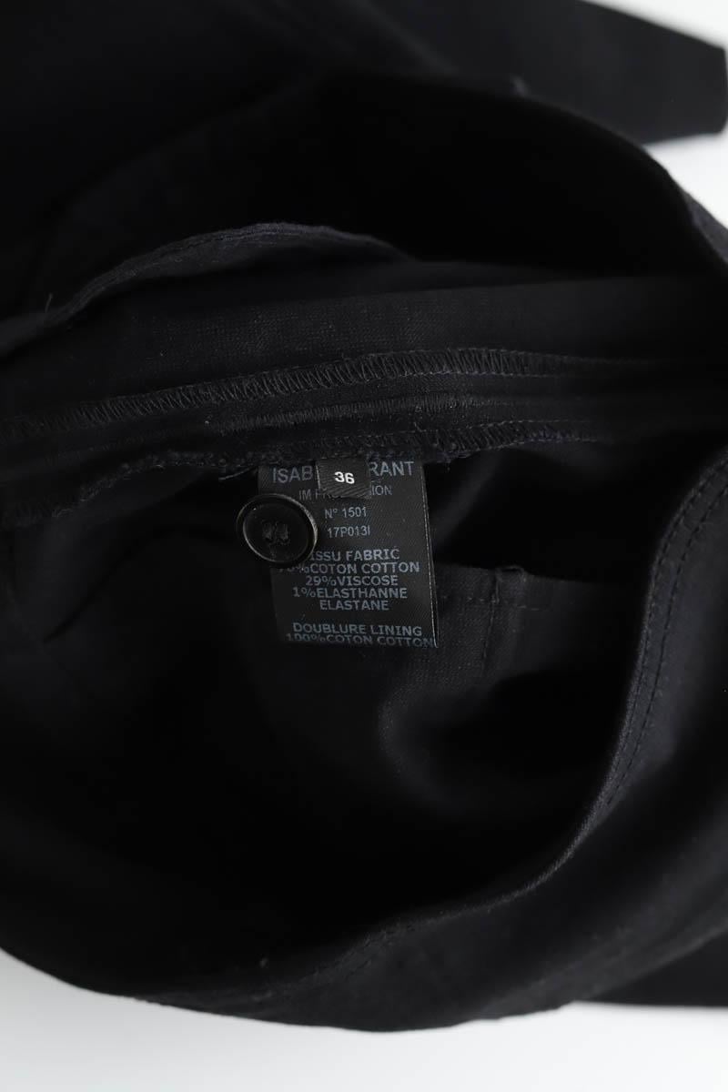 Slim-fit cotton cargo pants ISABEL MARANT - Seconde Main Black