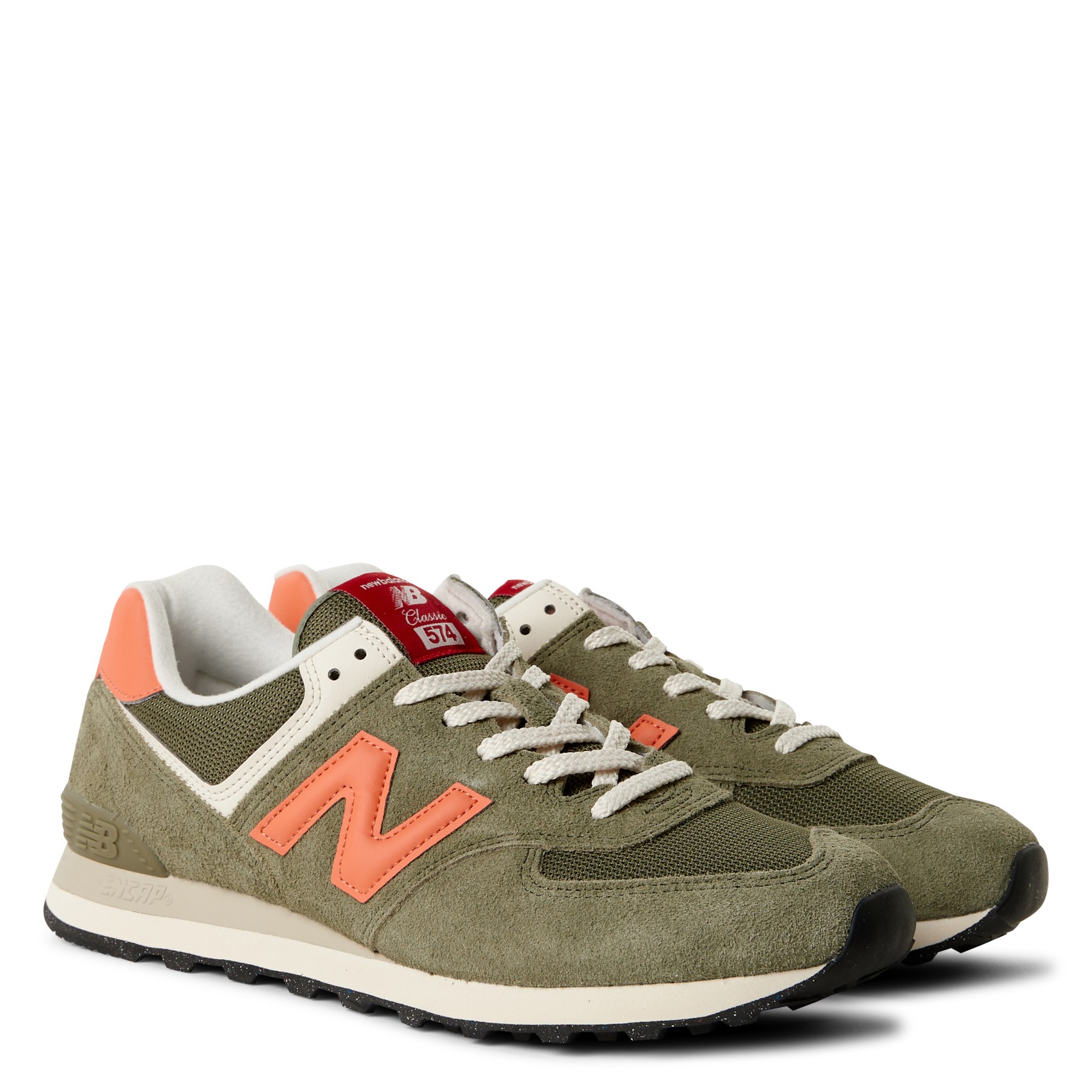 Low-top leather mix sneakers NEW BALANCE Green